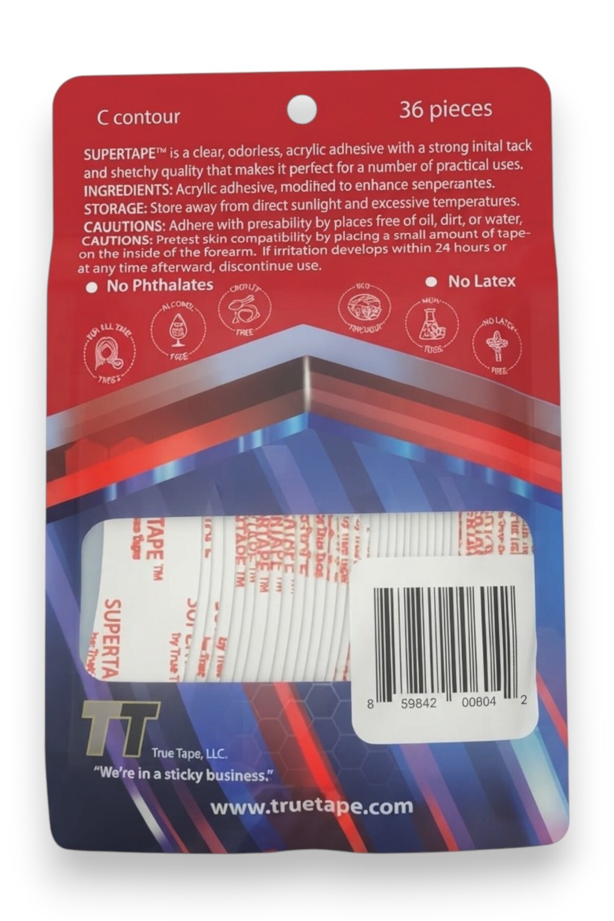 SUPERTAPE Protez Saç Bandı Oval ("C" - 2cm x 7.5cm) 36 Adet — S.T C — تصویر 2 از 3