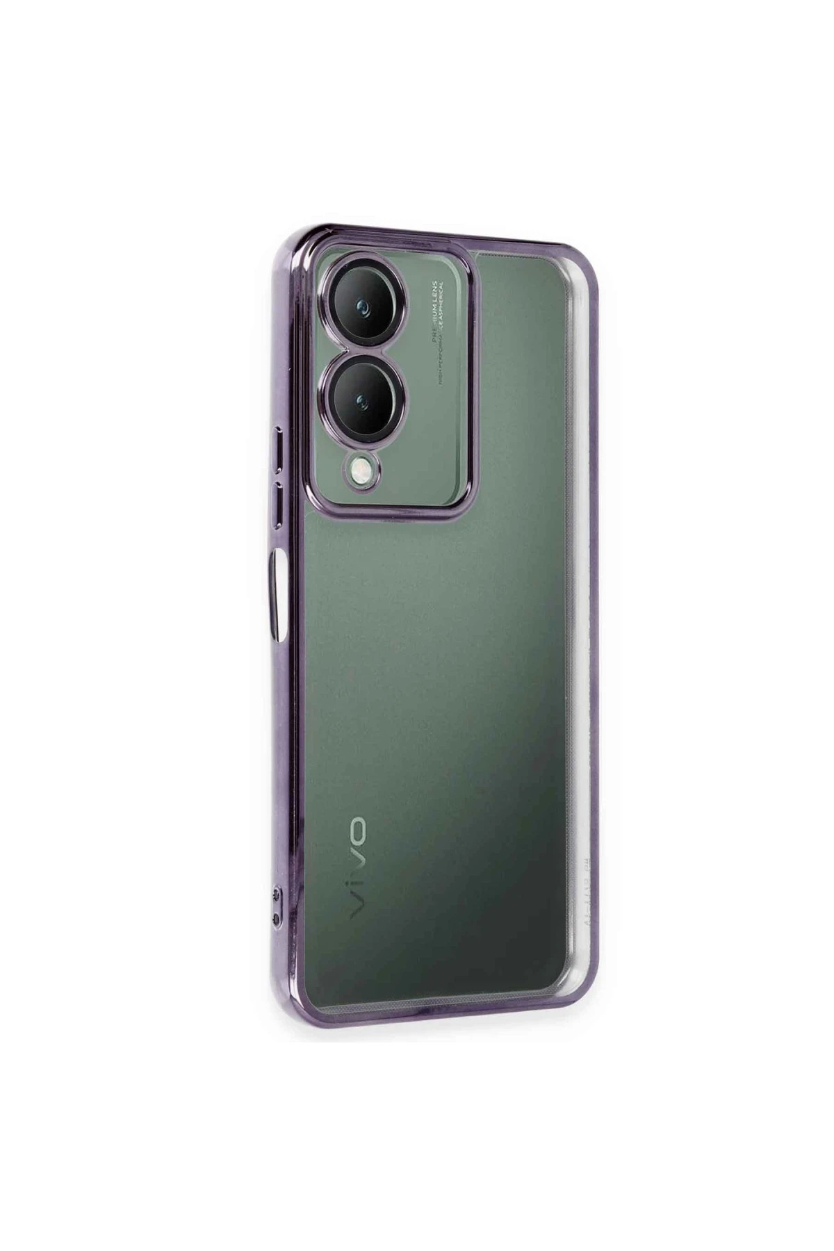 Vivo y17s kilif razer lensli silikon mor