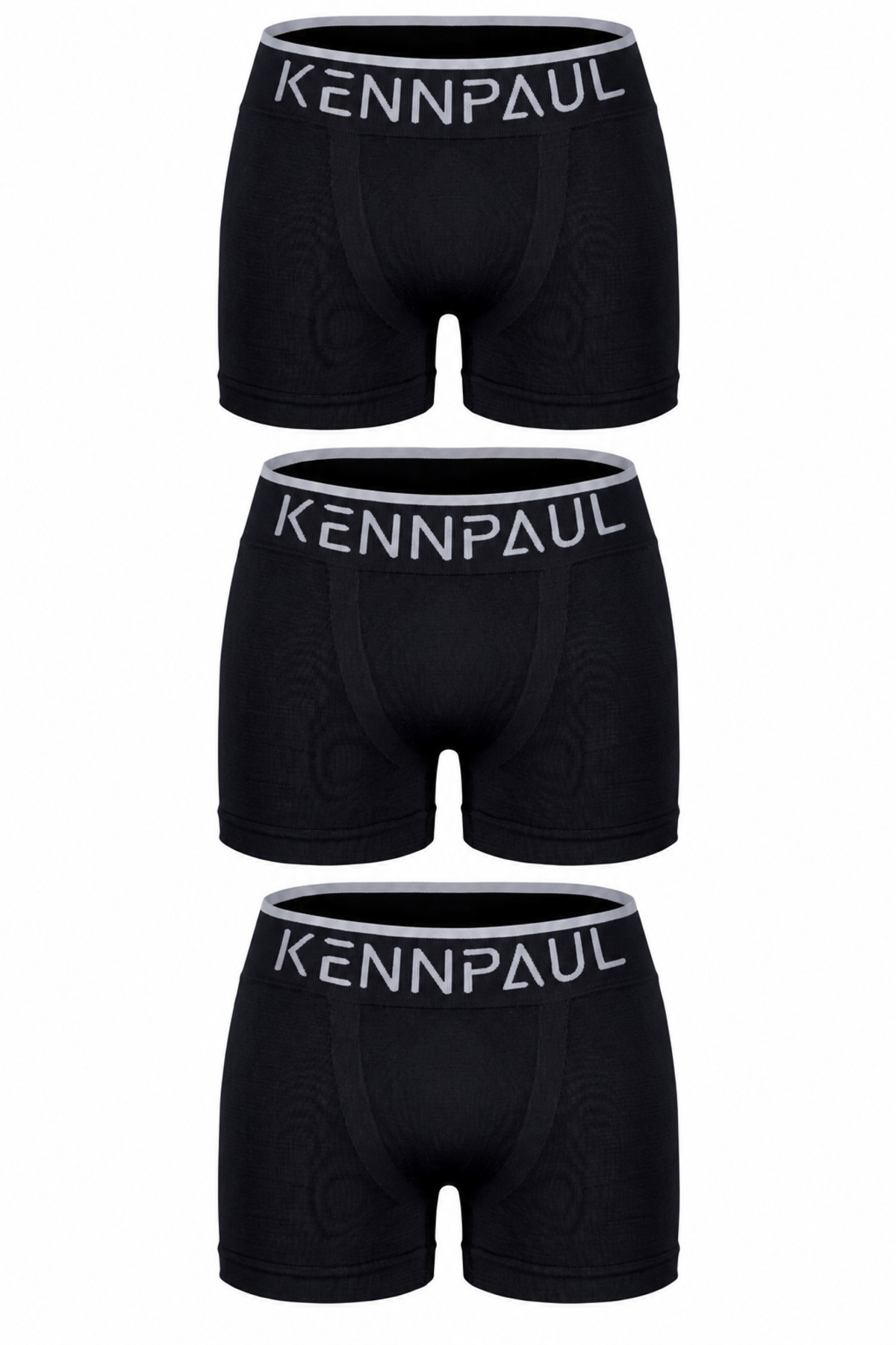 John Ray 3 Adet Siyah Erkek Dikişsiz Mikrofiber Likralı Esnek Premium Boxer