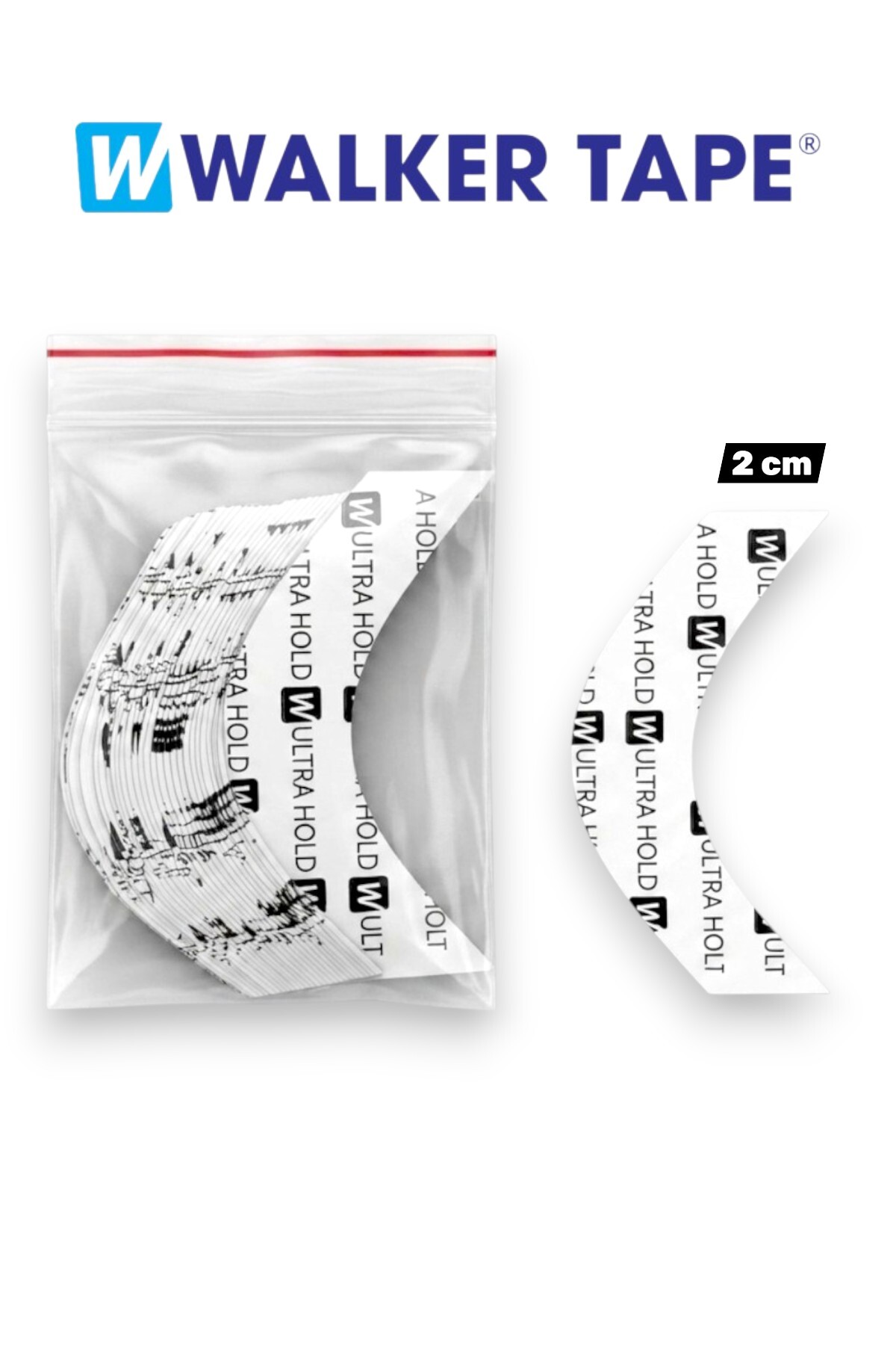 Ultra Hold™ Tape Protez Saç Bandı Oval ("A" - 2,0cm x 7,5cm) 36 Adet — UHT A — تصویر 2 از 3
