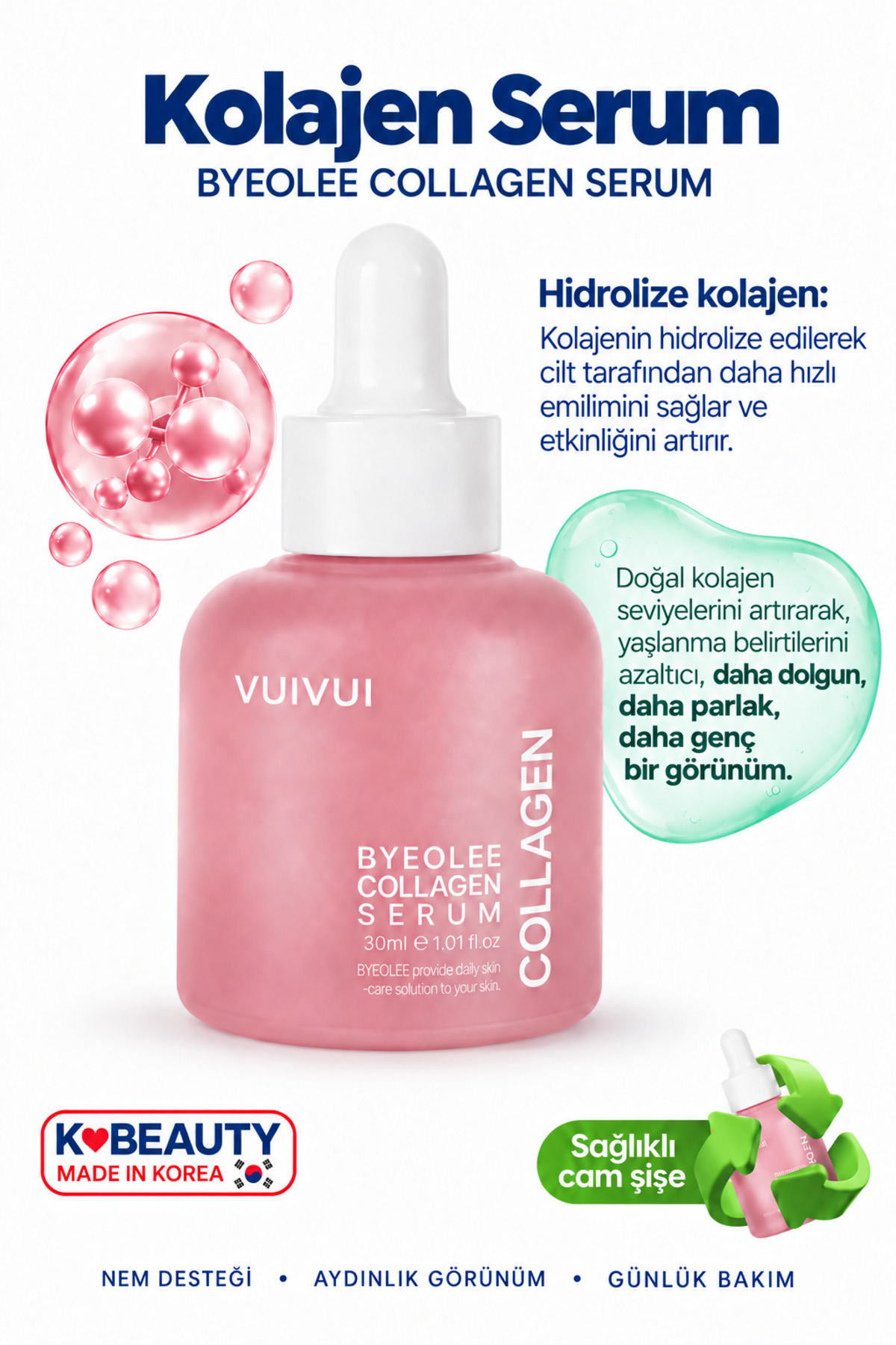 byeolee Kolajen Kore Serum Botoks Etkili Cilt Hücrelerini Yenileyici Dolgunlaştırıcı ve Sıkılaştırıcı 30 ml — TYCQ10TC9N171705353836647
