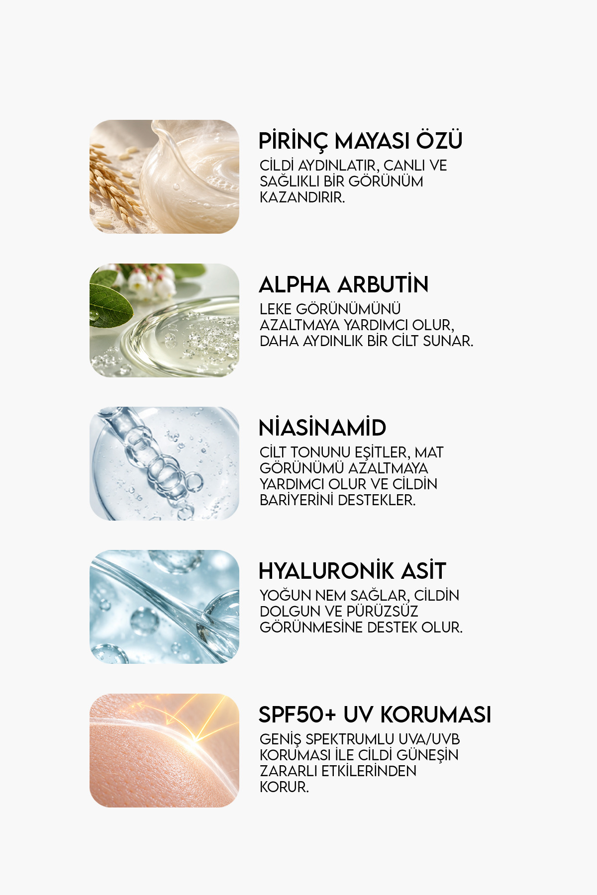 Glass Skin Ultimate 5'li Cam Cilt Bakım Seti Pirinç Mayası Serum Tonik Temizleme Jeli Nemlendirici SPF50+ — 5liglassnbd — تصویر 7 از 8