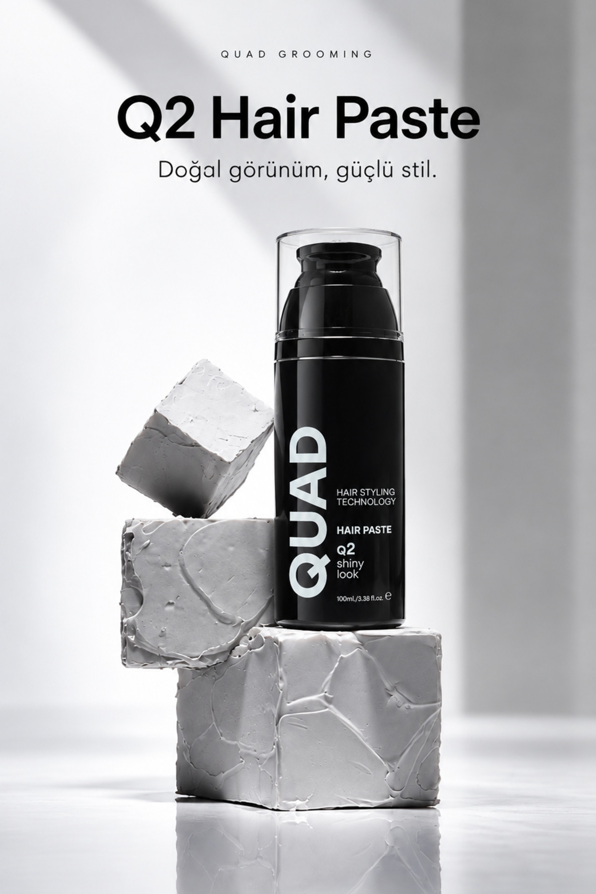 Q2 Airless Beyaz kırıcı etkili parlak wax – Parlak Görünüm & Güçlü Tutuculuk — QUADQ2S — تصویر 3 از 5