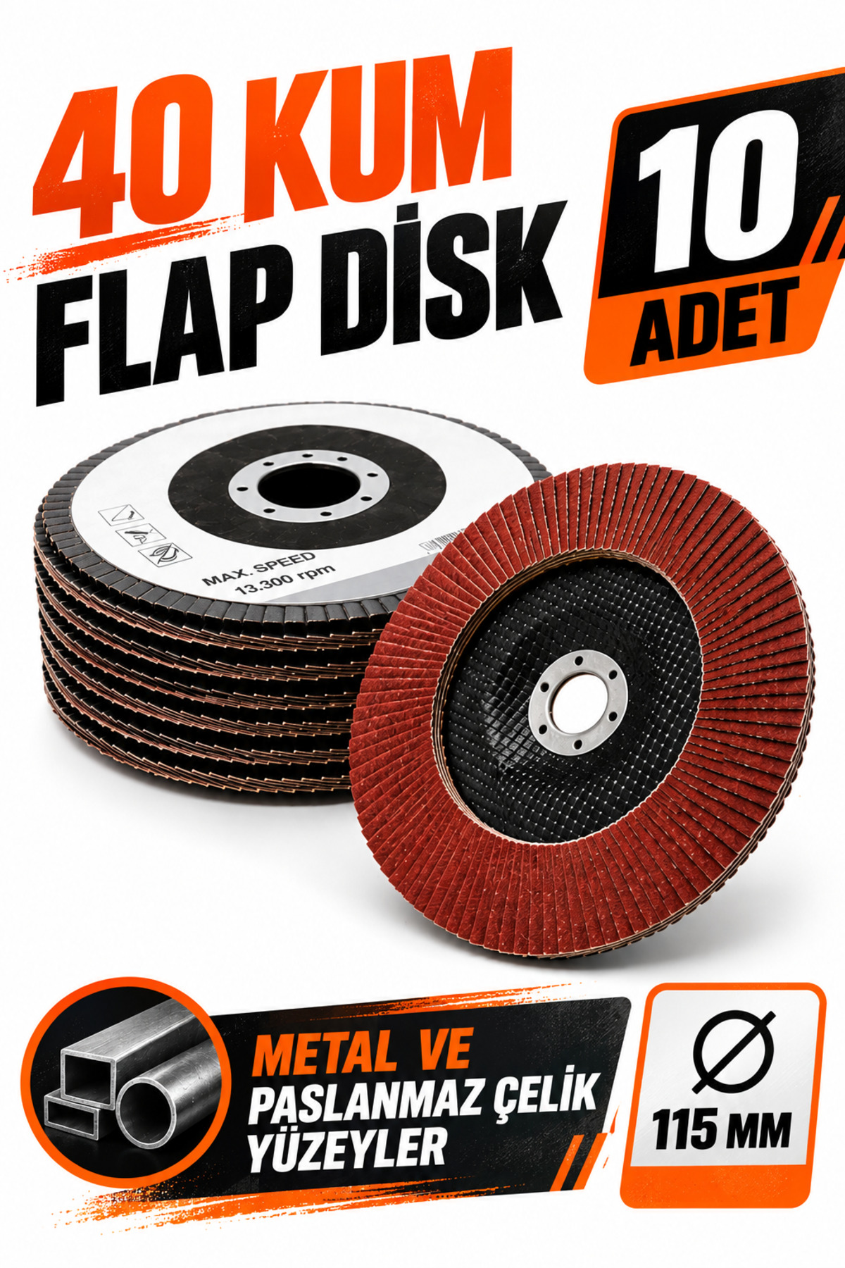FREED TOOLS Flap Disk 10'lu 115x22 mm Zımpara Metal Ahşap - Fiyatı