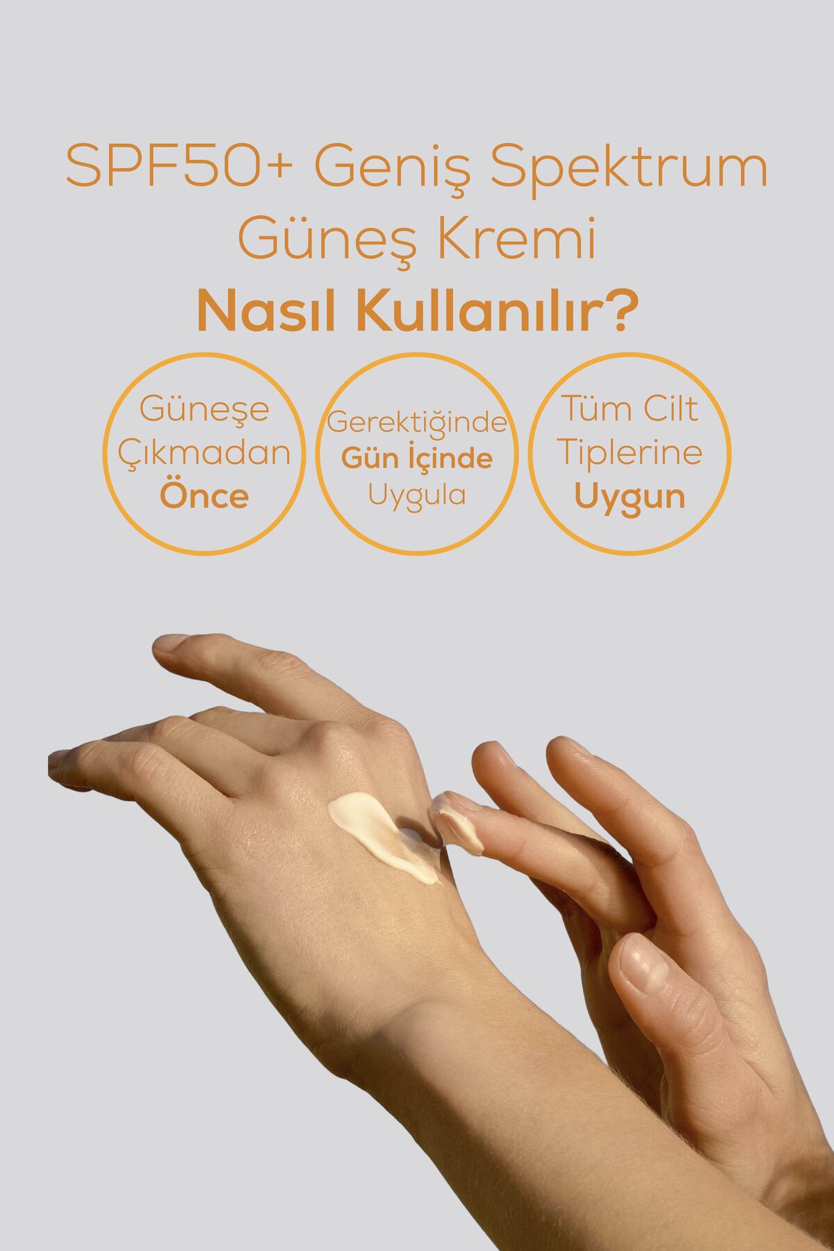 SPF50+ Geniş Spektrum Güneş Kremi 50 ml | UVA / UVB SPF 50+ PA++++ | Bariyer Onarıcı | CICA, Ceramide — KZMNTG0080 — تصویر 5 از 6