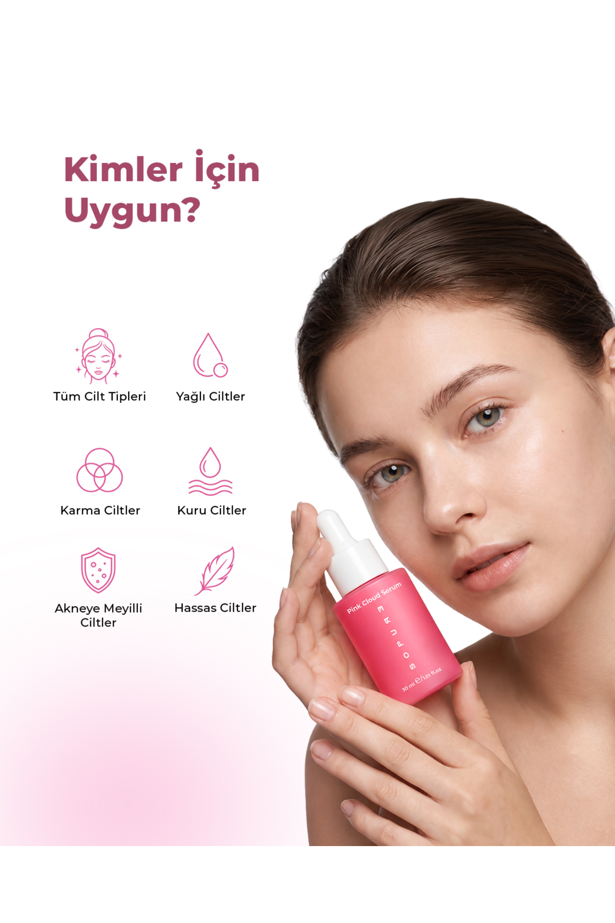 Pink Cloud Serum- Nemlendirici ve Yatıştırıcı Hyalüronik Asit&Cica Serumu — 16 — تصویر 4 از 7