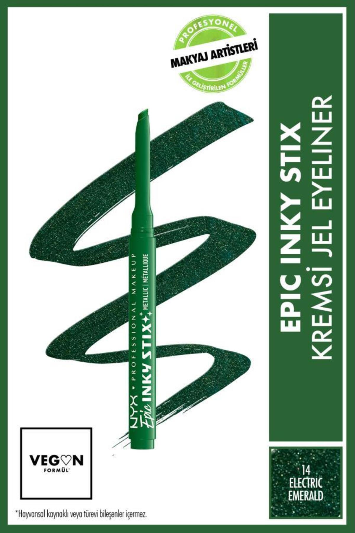 NYX Professional Makeup Epic Inky Stix Kremsi Jel Eyeliner - 14 Electric Emerald — سبز NYXEPICINKYSTX