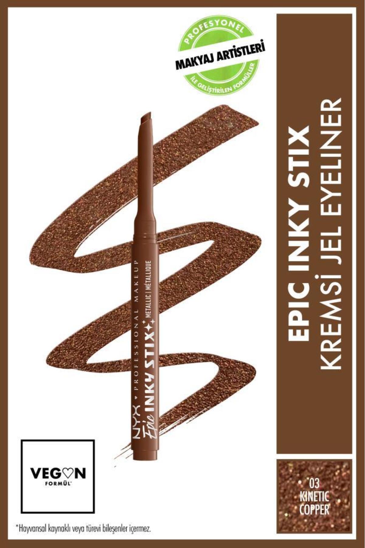 NYX Professional Makeup Epic Inky Stix Kremsi Jel Eyeliner - 03 Kinetic Copper — رنگارنگ NYXEPICINKYSTX