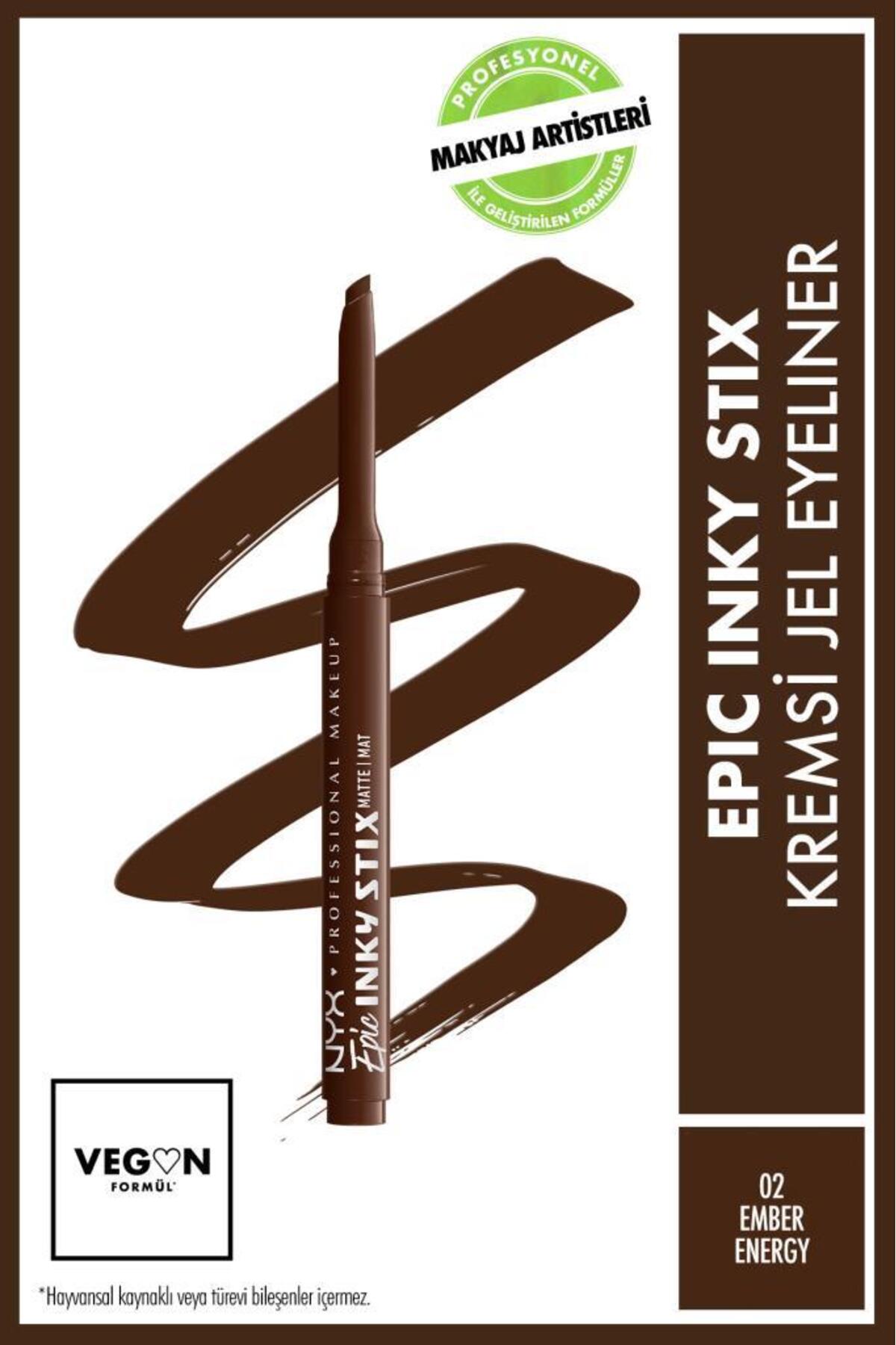 NYX Professional Makeup Epic Inky Stix Kremsi Jel Eyeliner - 02 Ember Energy — قهوه‌ای NYXEPICINKYSTX