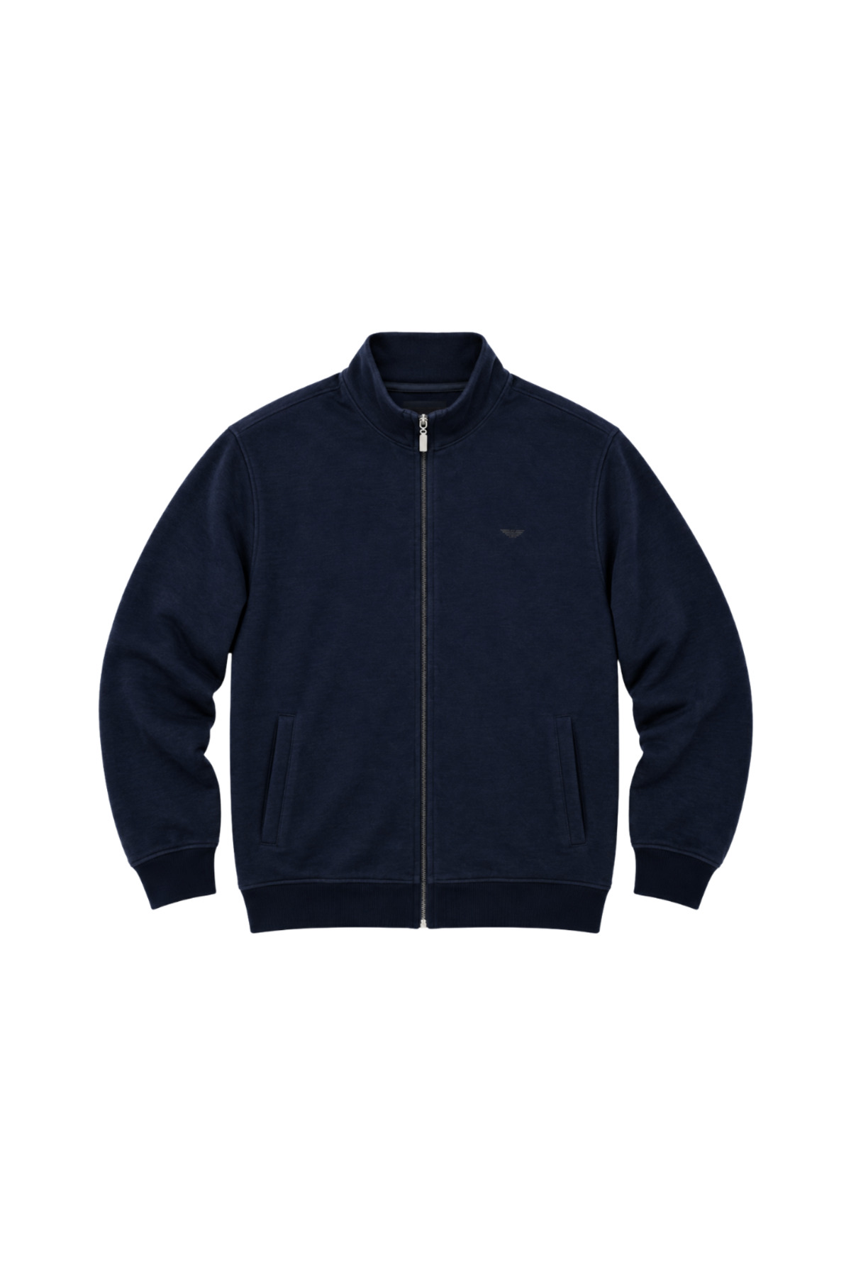 BattalModa Erkek Büyük Beden Lacivert Selanik Dik Yaka Cepli Hırka 3XL-4XL-5XL-6XL-7XL-8XL görsel 4