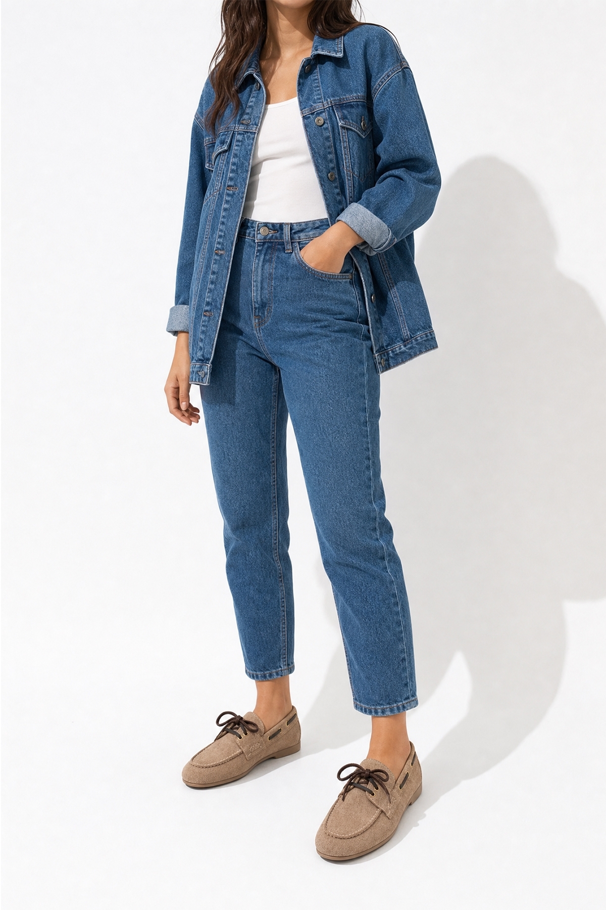 LuviShoes OSNEY Koyu Bej Süet Hakiki Deri Bağcıklı Kadın Loafer Ayakkabı görsel 3