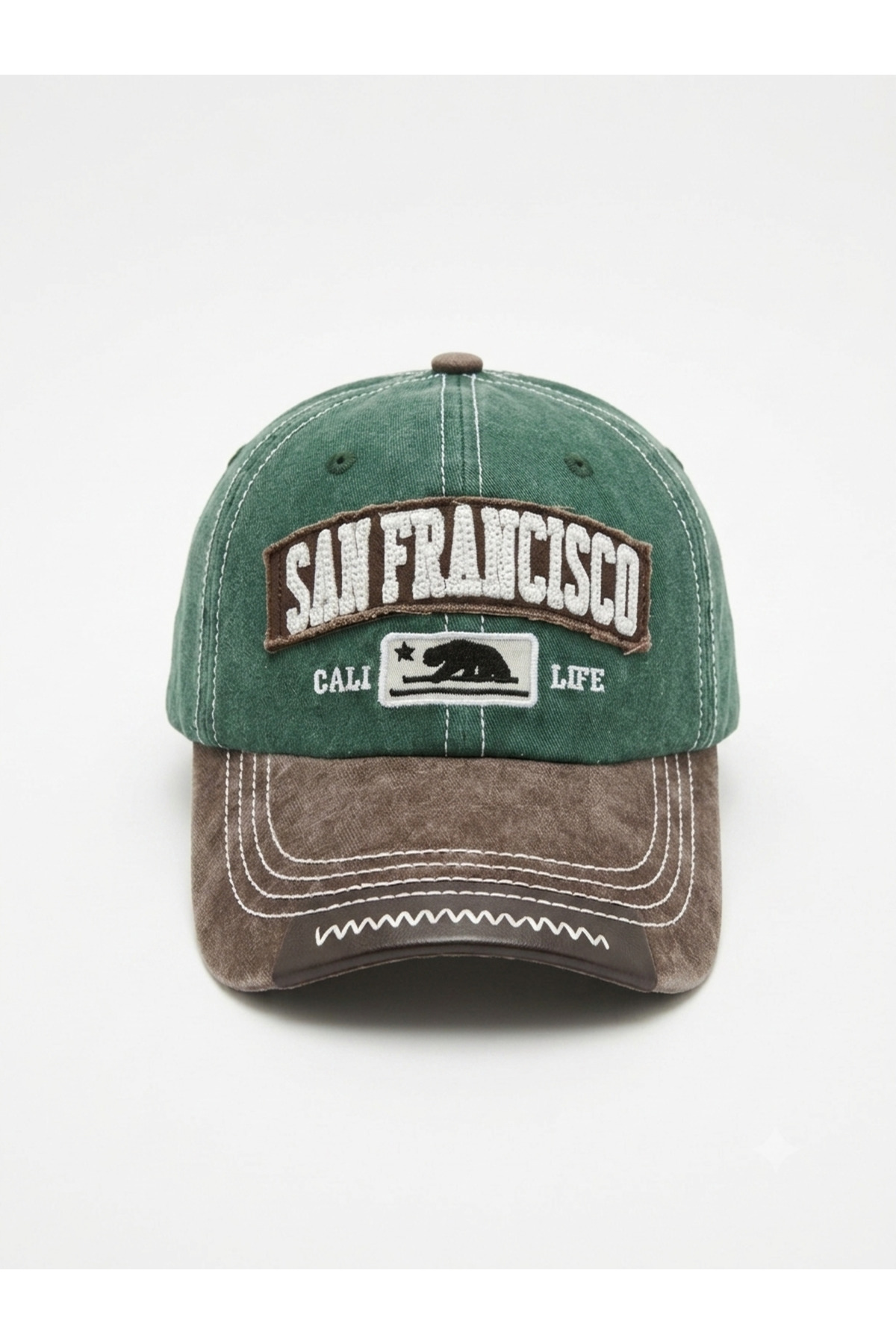 Genel Markalar San Francisco Nakışlı Eskitme Vintage Unisex Şapka