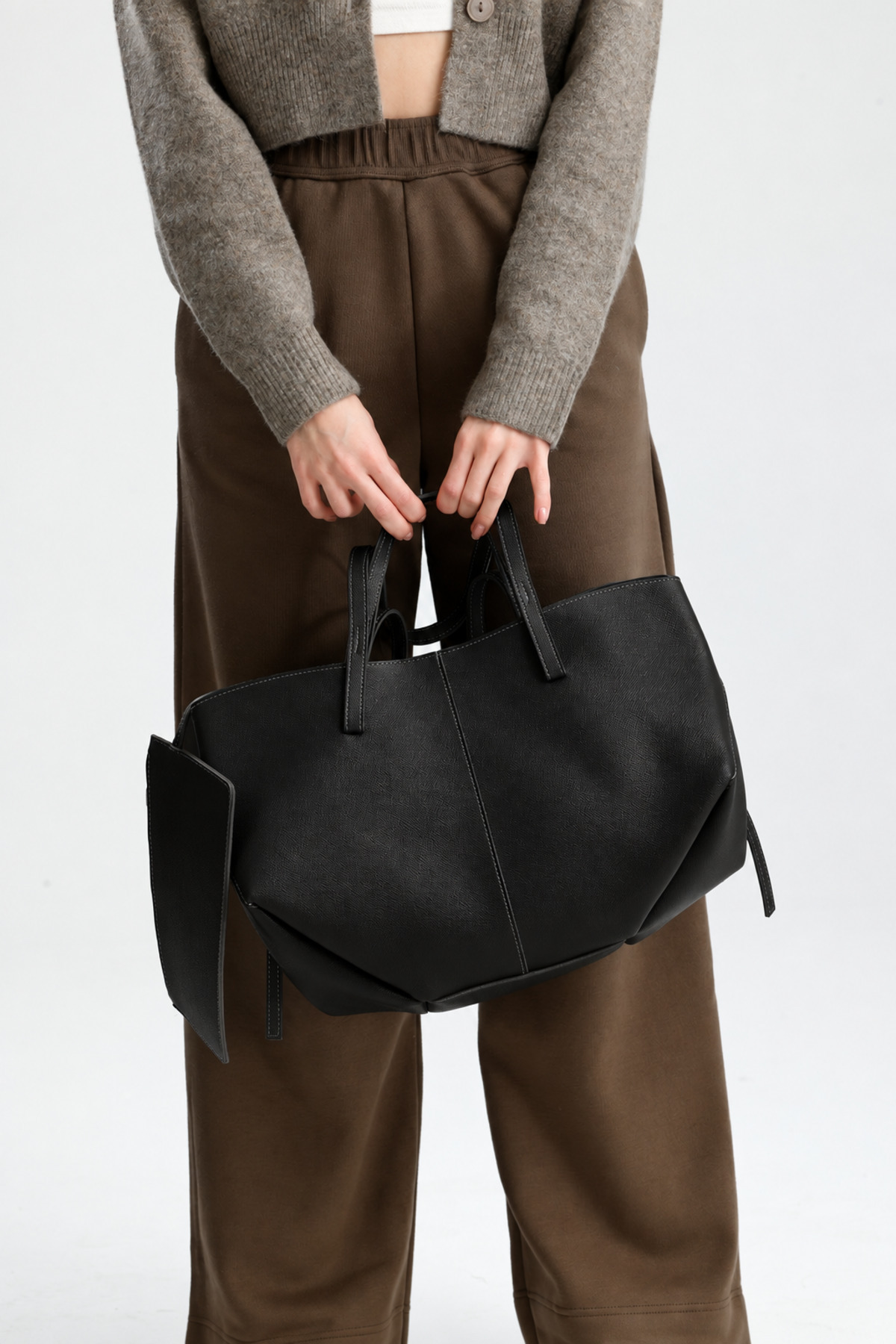 Çantacımstore Kadın Cyme Big Pinterest Çanta Siyah-2 (BÜYÜK BOY) görsel 4