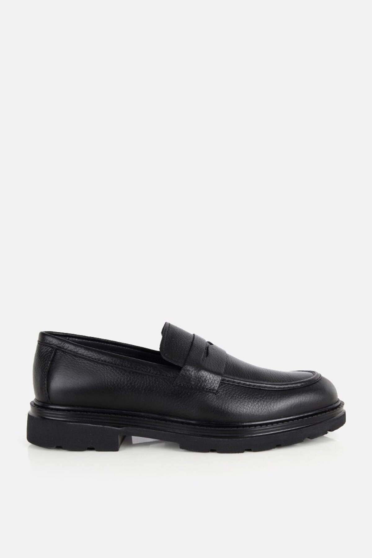 Yaya by Hotiç Erkek Siyah Deri Modern Loafer