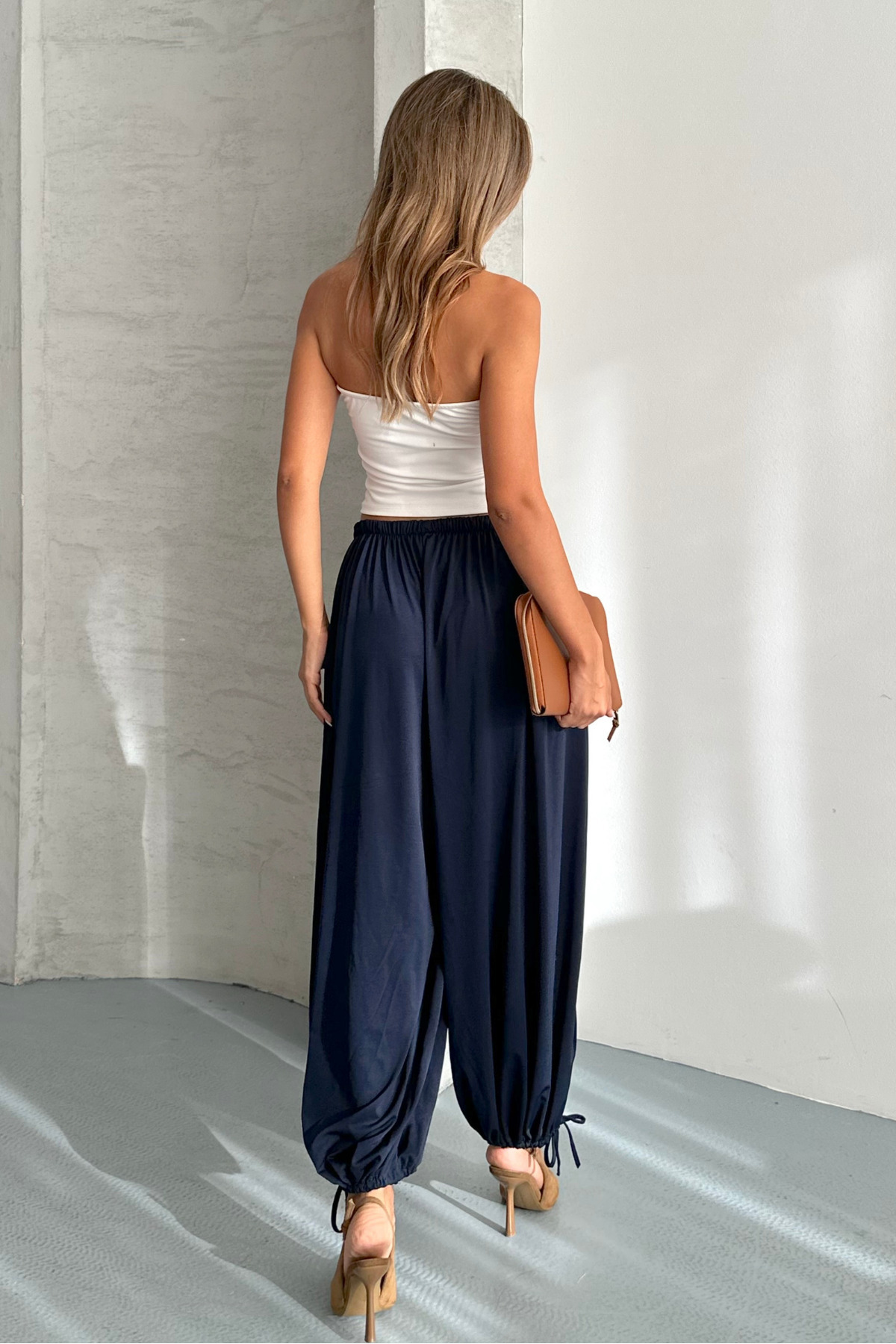macharel jeans Rustik Arka Bağcıklı Şalvar Pantolon görsel 8