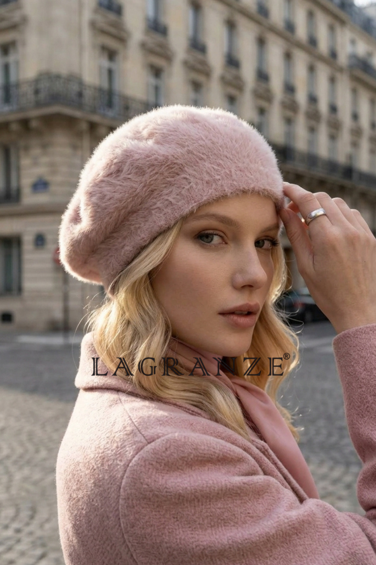 LAGRANZE Kadın Parisienne Model Peluş RESSAM Bere görsel 3