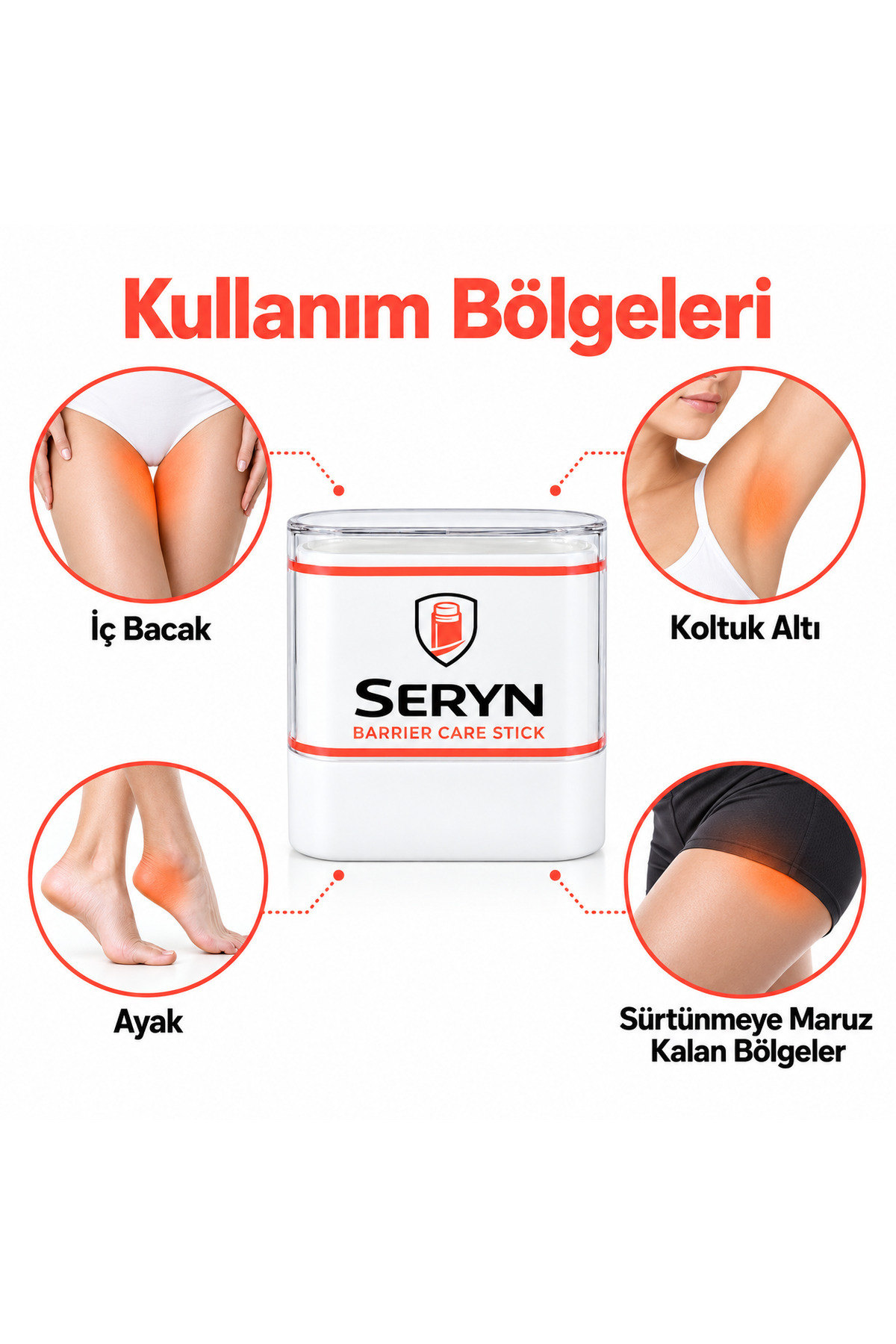 Barrier Stick 10 g – Sürtünmeye Özel Cilt Bakım Stick – İç Bacak, Ayak ve Sürtünmeye Maruz Kalan Bölgeler İçin Kokusuz, Vegan — STCK10 — تصویر 5 از 6
