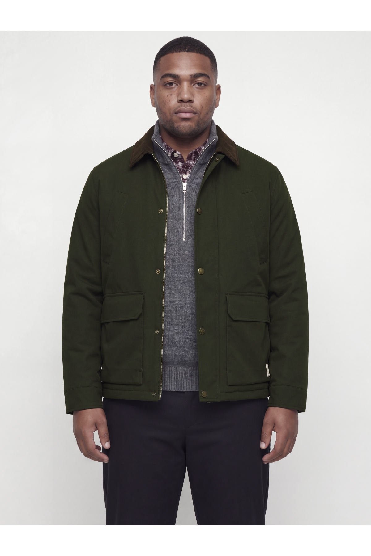 کاپشن مردانه سایز بزرگ سبز جک جونز مدل Jornorrebro Pls جک اند جونز کت بزرگ سایز Jack & Jones