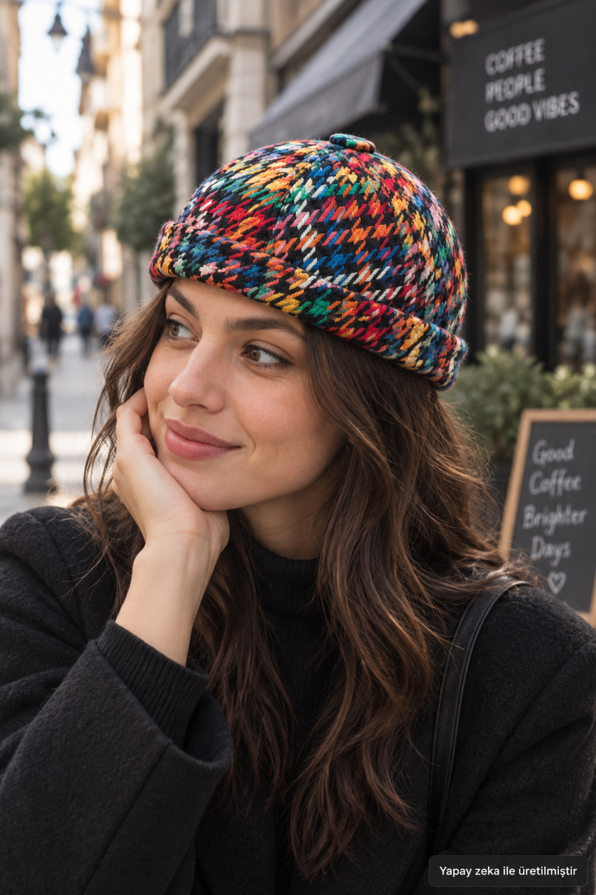 ZERAMİNE Kaşe Docker Bere Şapka Yünlü Unisex