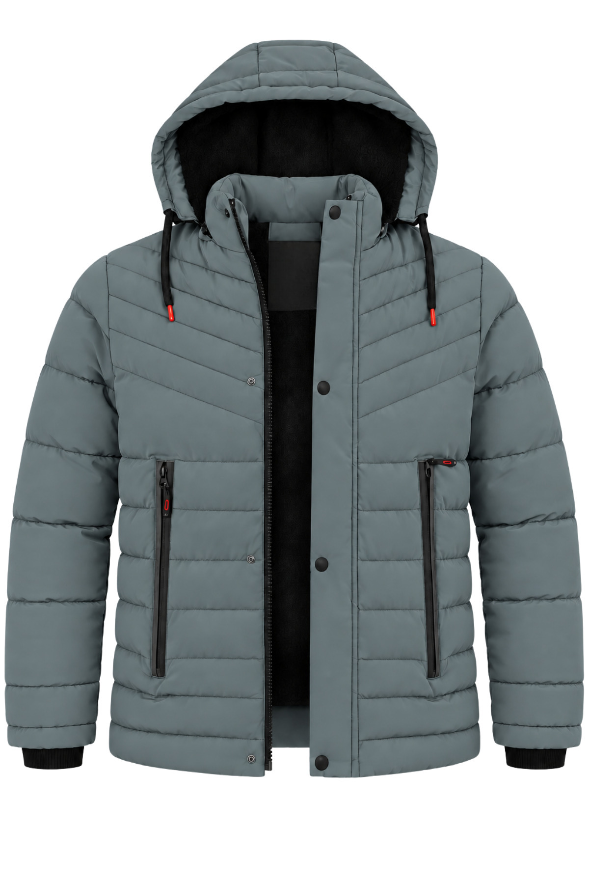 Erkek Krem Erkek Outdoor Su Geçirmez Kapüşonlu Kışlık Kaban – Rüzgar ve Yağmura Dayanıklı Mont & Kaban - Su Yeşili