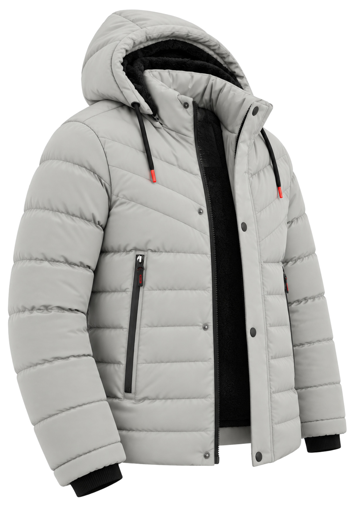 Erkek Krem Erkek Outdoor Su Geçirmez Kapüşonlu Kışlık Kaban – Rüzgar ve Yağmura Dayanıklı Mont & Kaban görsel 3
