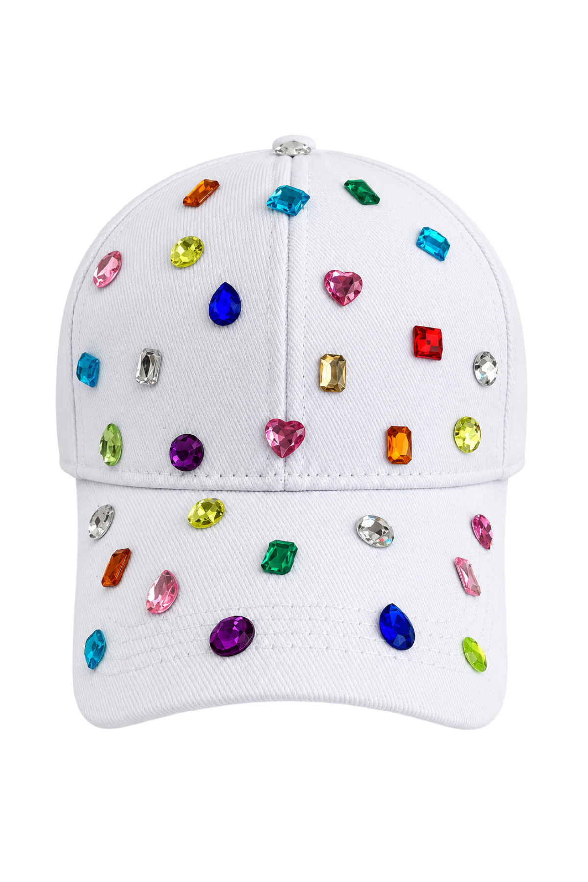 Blast Renkli Taş Detaylı Kadın Şapka, Parlak Taşlı Baseball Cap görsel 3