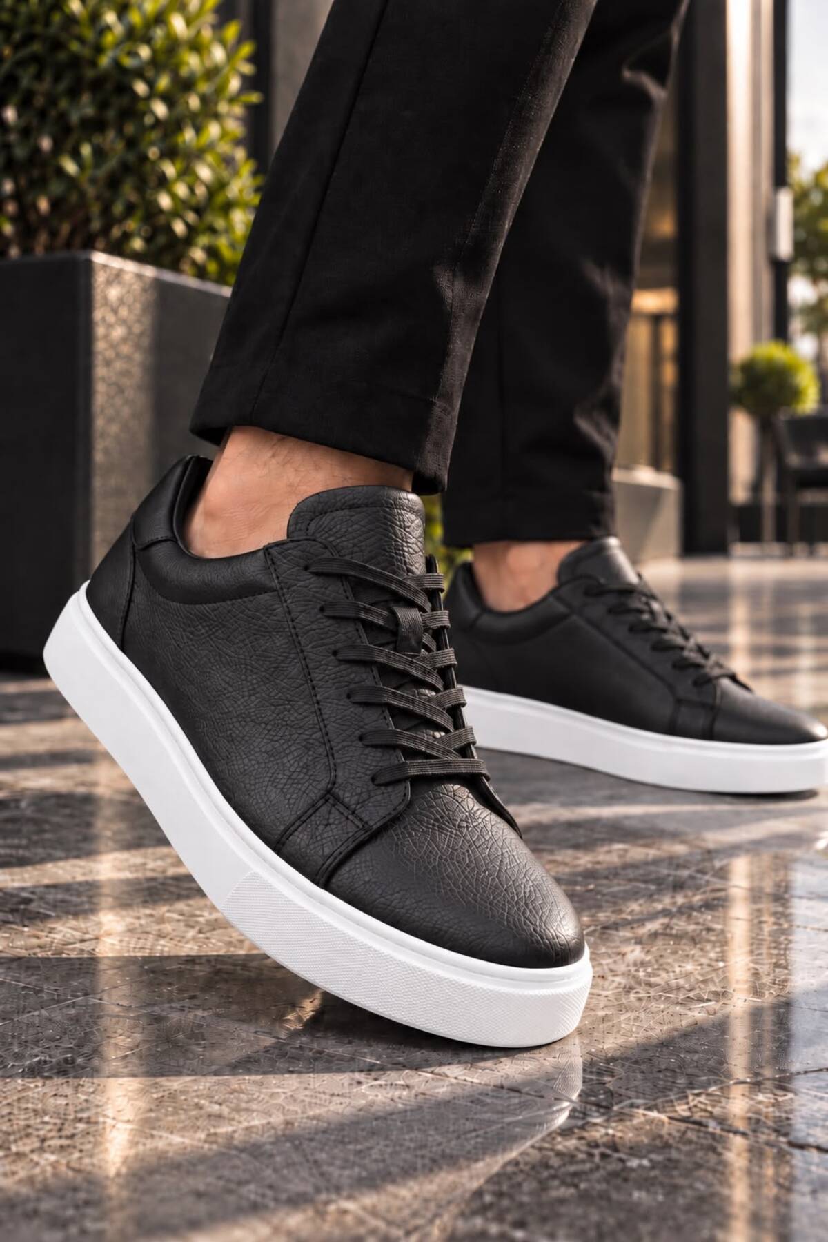 SOLERIUM SHOES %100 Hakiki Deri Hakiki Ortopedik Hafif Erkek Rahat Günlük Terletmez Büyük Numara Battal Sneaker 38-47 Numara