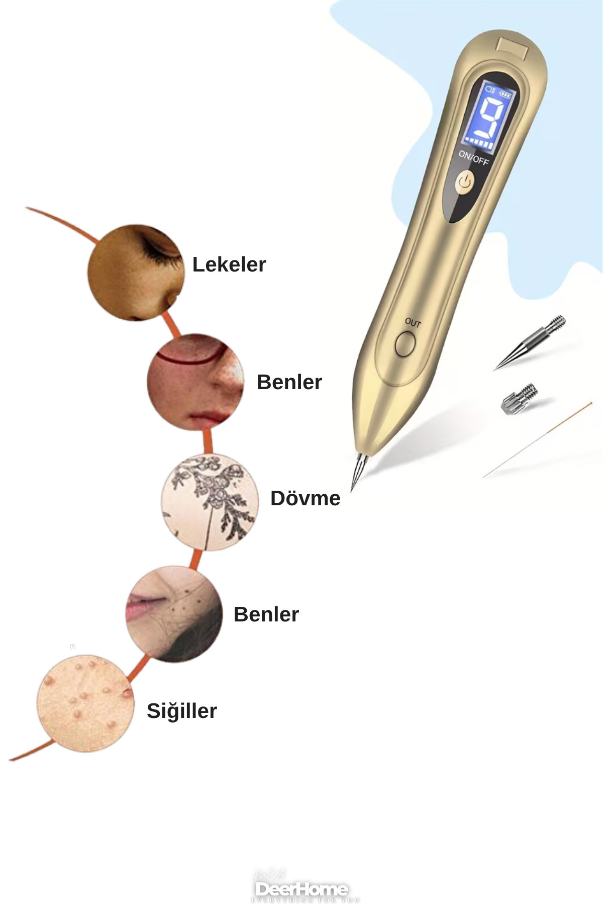 UV Işıklı Profesiyonel Plazma Laser Pen Mole Akne, , Ben, Dövme,çatlak Leke Silme Cilt Bakım — رنگارنگ MCAPLZMPEN — تصویر 2 از 7