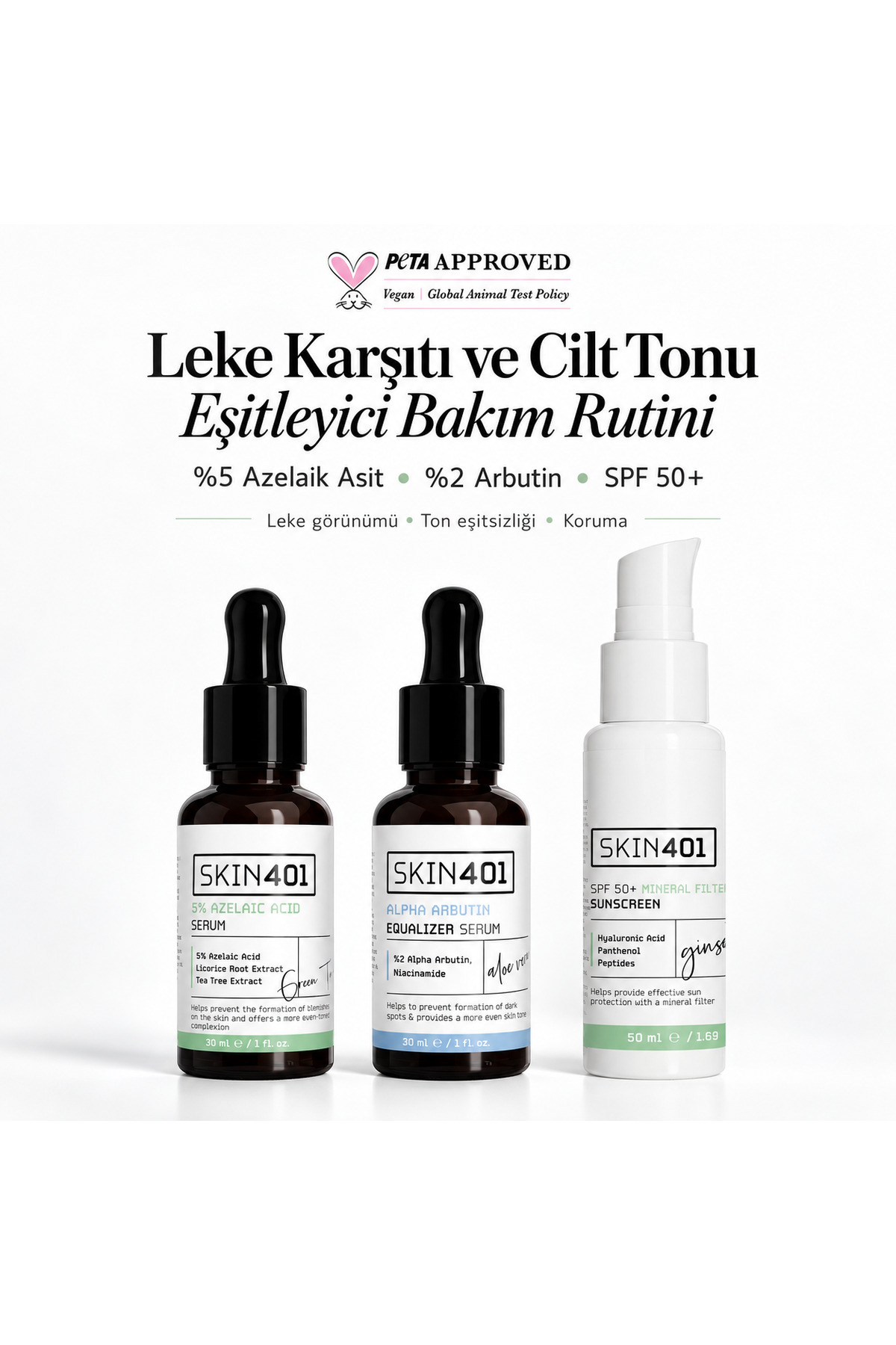 Skin401 Leke Karşıtı ve Cilt Tonu Eşitleyici Bakım Rutini — Skin401-210