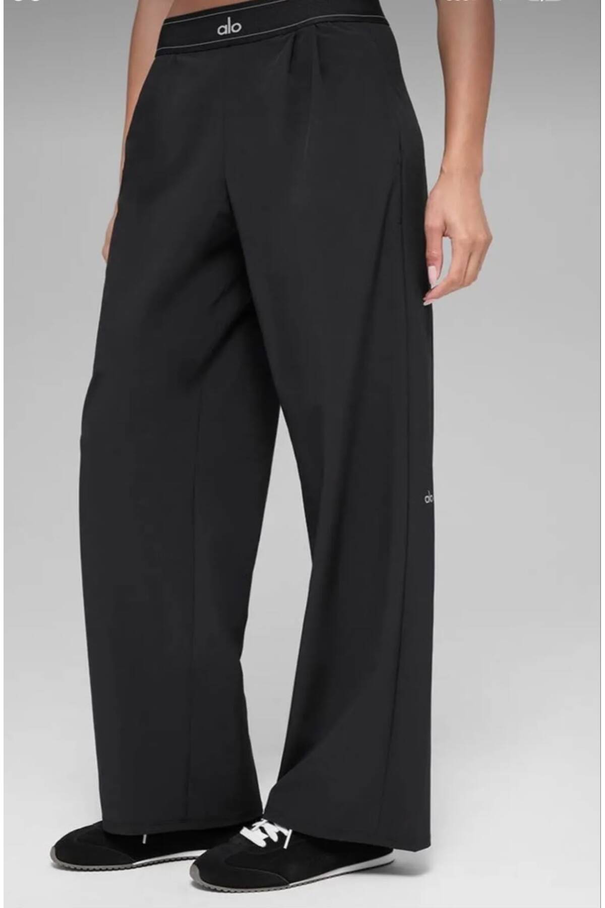 شلوار پارچه ای یوگا — مشکی pantalonplzo — تصویر 2 از 6