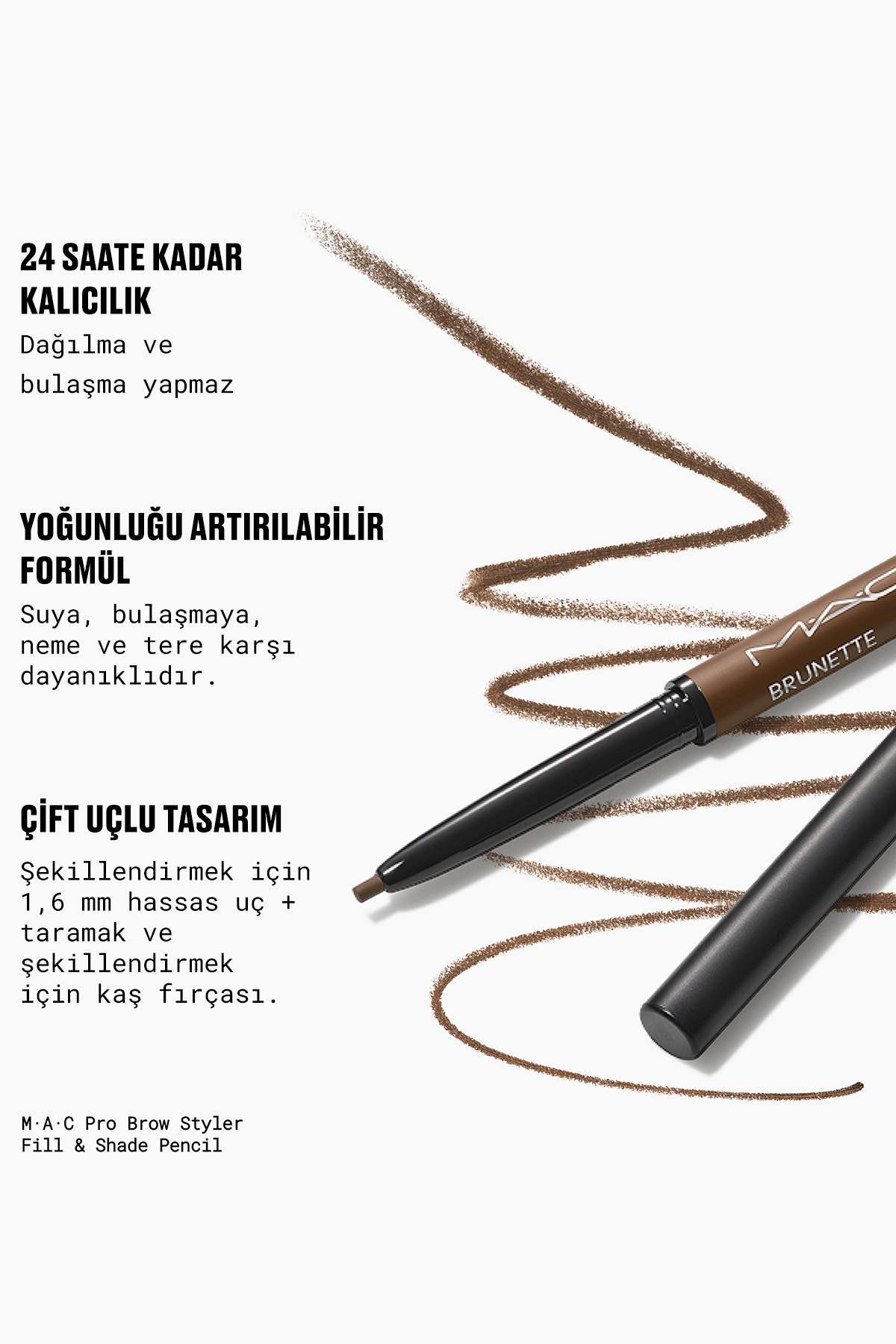 Pro Brow Styler Dolgun Görünüm ve Renk Veren İnce Uçlu Kaş Kalemi - Onyx — رنگارنگ 147772 — تصویر 6 از 7