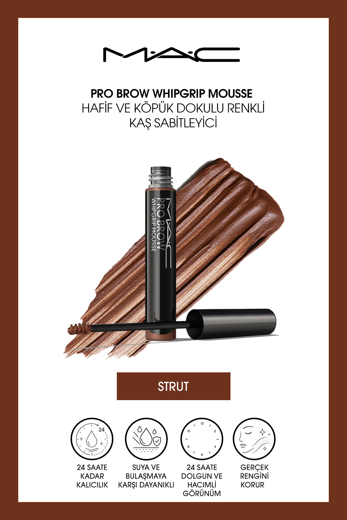Pro Brow Whipgrip Mousse Hafif ve Köpük Dokulu Renkli Kaş Sabitleyici - Strut — رنگارنگ 143484