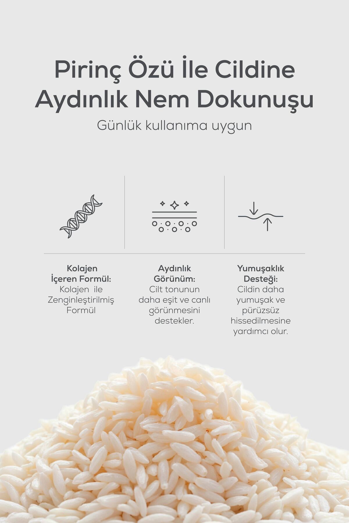 Pirinç Özlü Yüz Spreyi 100 ml | Aydınlatıcı, Ton Eşitleyici | Hyaluronik Asit, Niasinamid, Panthenol — KZMNTG0070 — تصویر 3 از 7