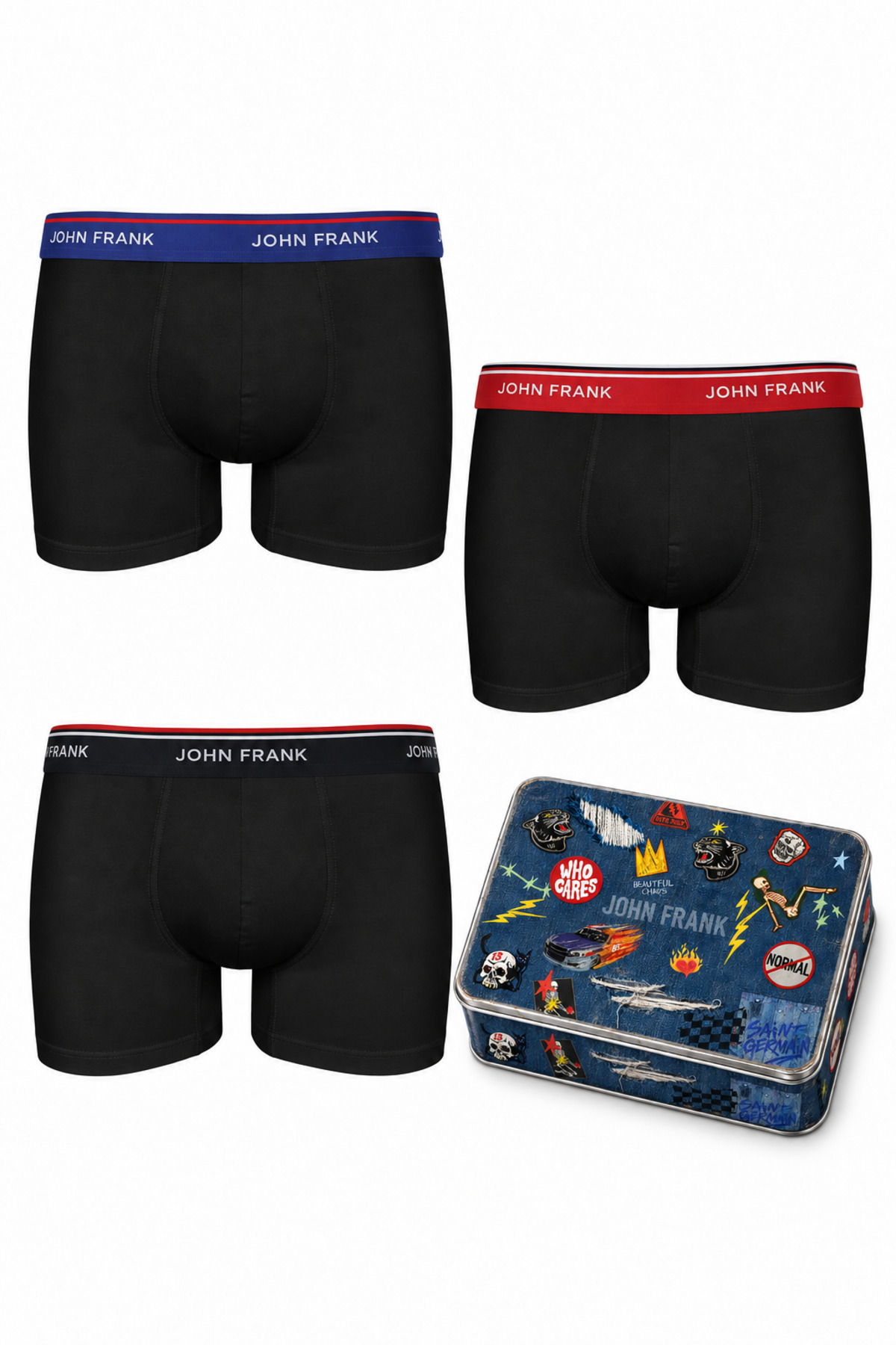 John Frank ÜÇLÜ METAL KUTU BOXER