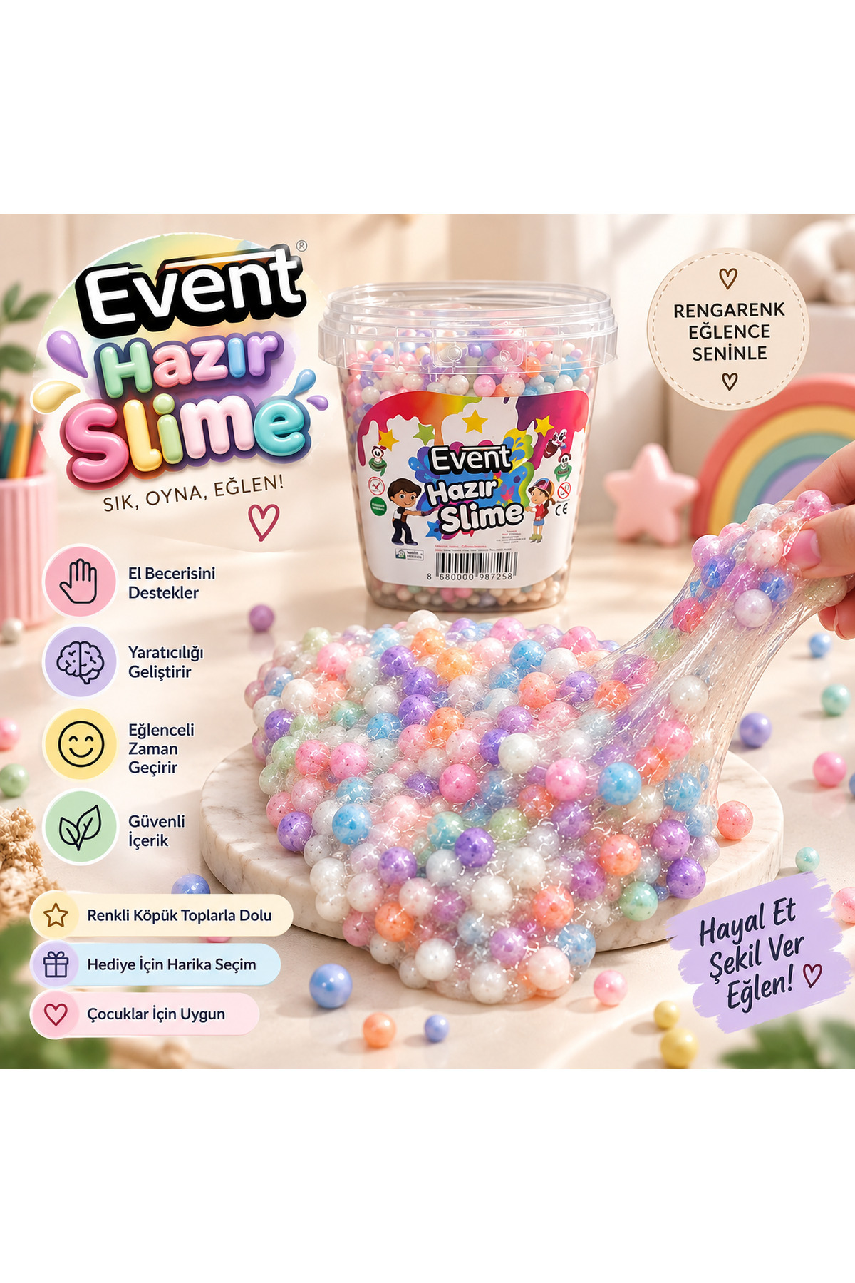 Genel Markalar Köpük Slime Hazır Slime Slaym Oyun Hamuru