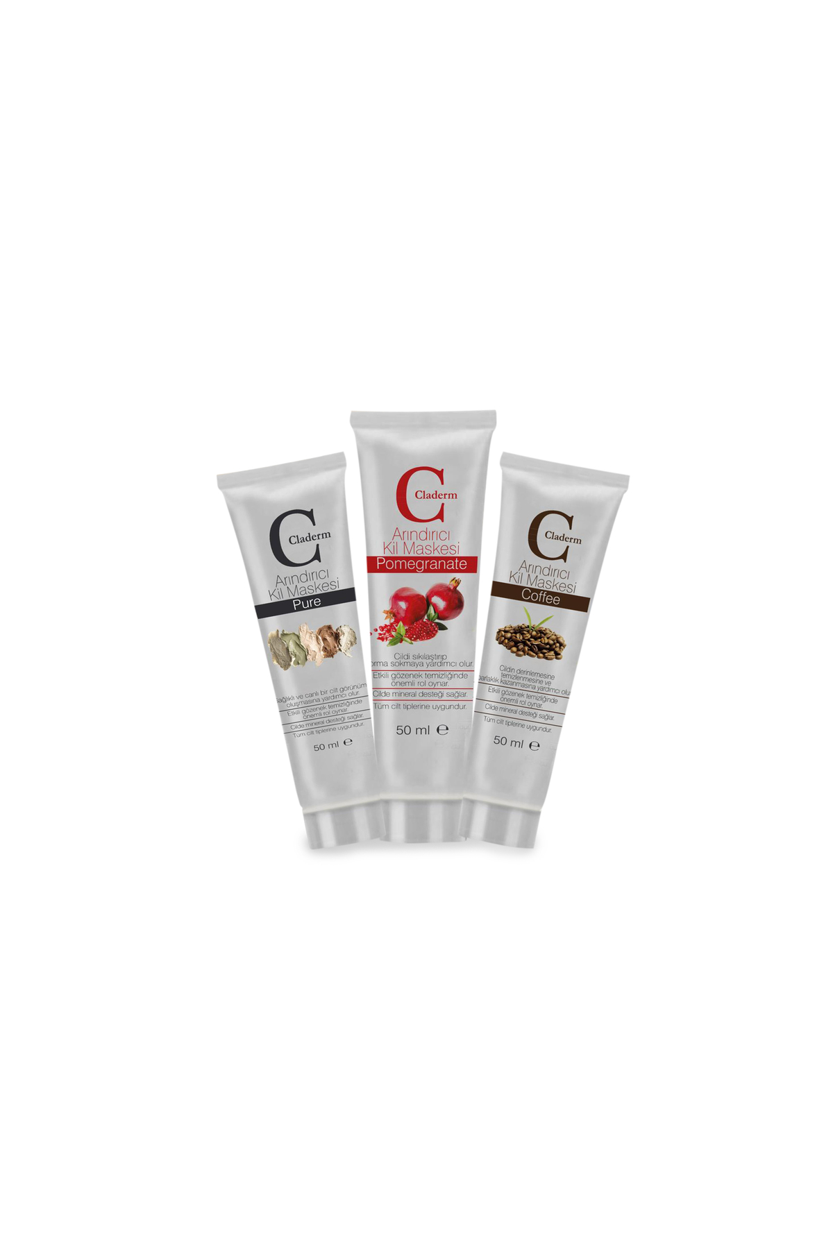 Claderm 50ml 3'lü (Pure-Pomegranate-Coffee) Avantaj Paketi — 8806698514705