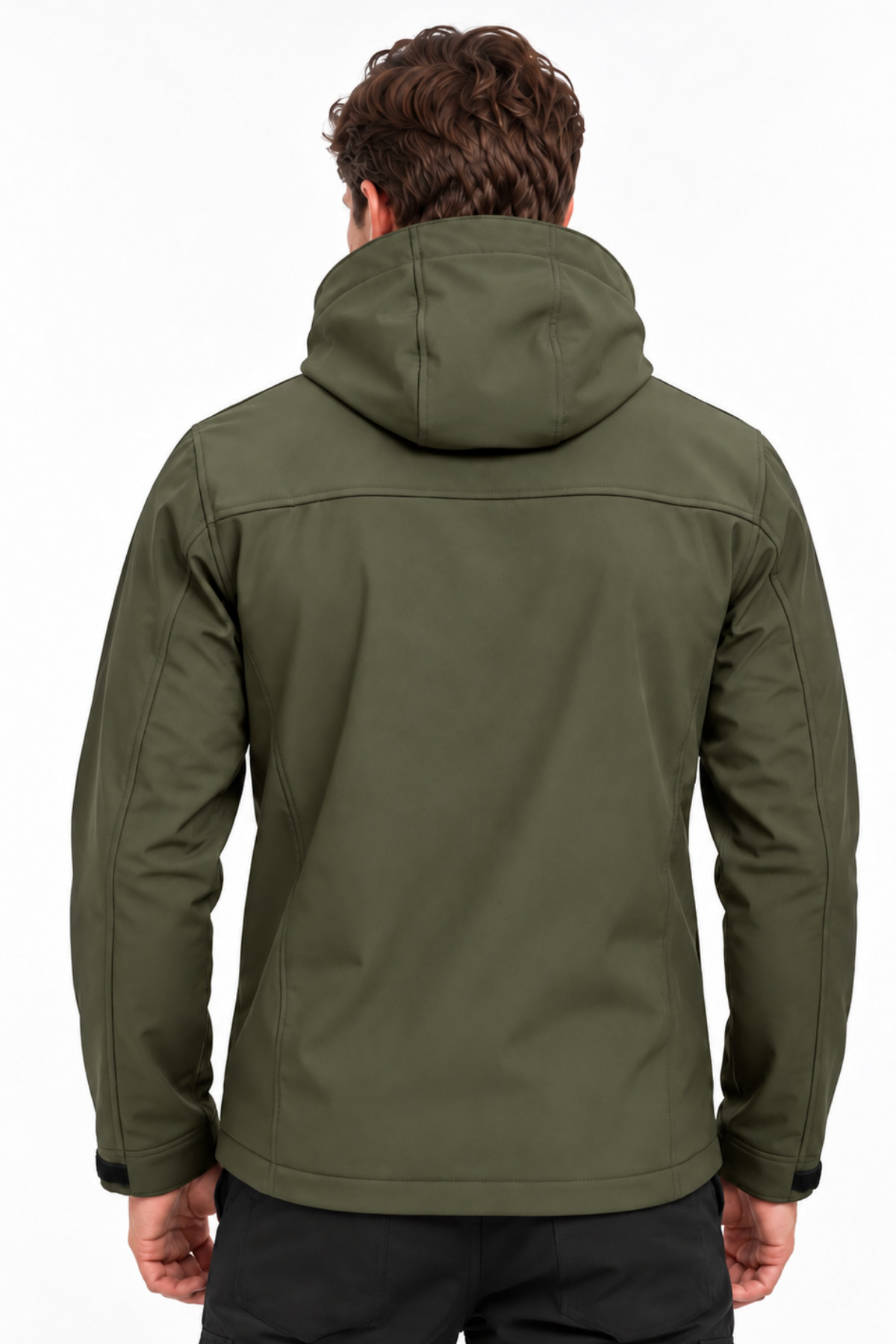 Erkek Mont İçi Polarlı Softshell Mont Su ve Rüzğar Geçirmez Kapüşonlu Spor Mont — رنگارنگ MONT-SOFT01 — تصویر 3 از 7