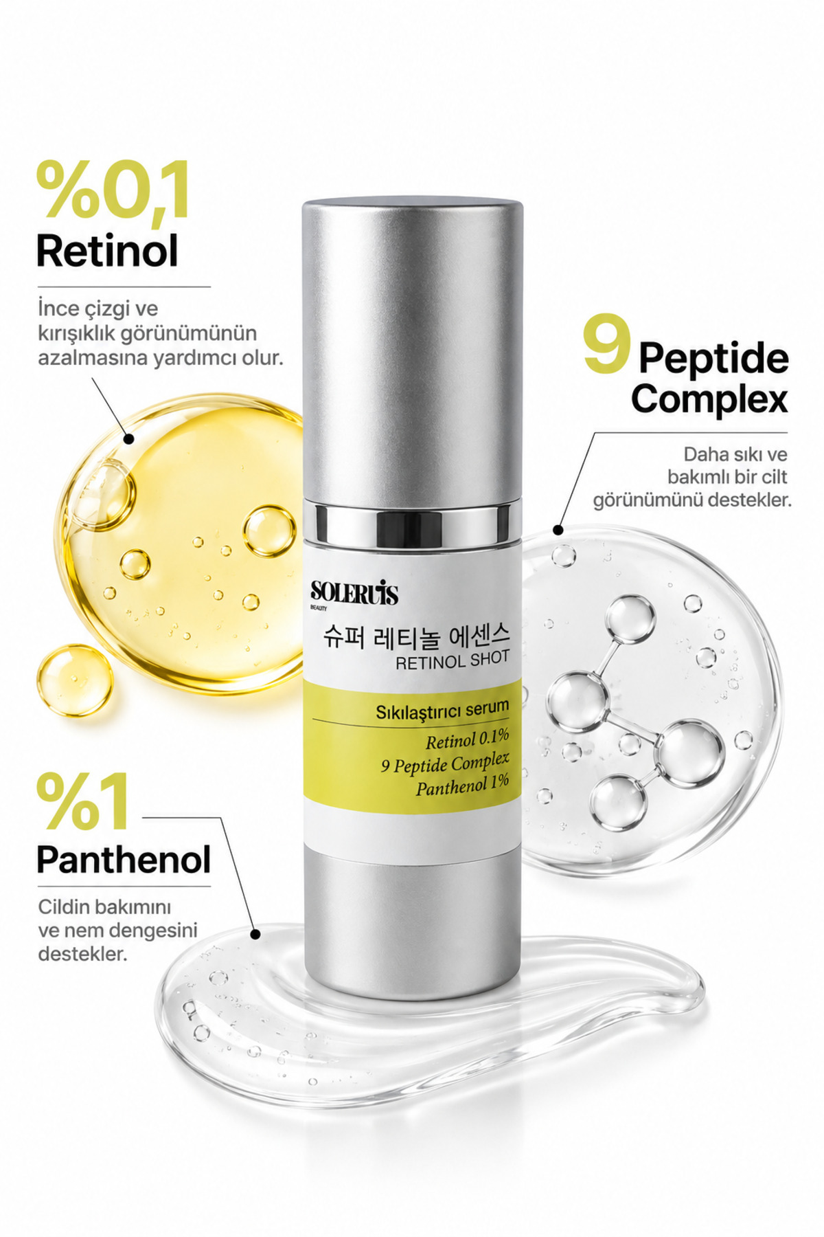 Retinol Shot Yaşlanma Karşıtı Sıkılaştırıcı Serum %0,1 Retinol | %5 Niacinamide - 30 ML — RTNOL1 — تصویر 2 از 6