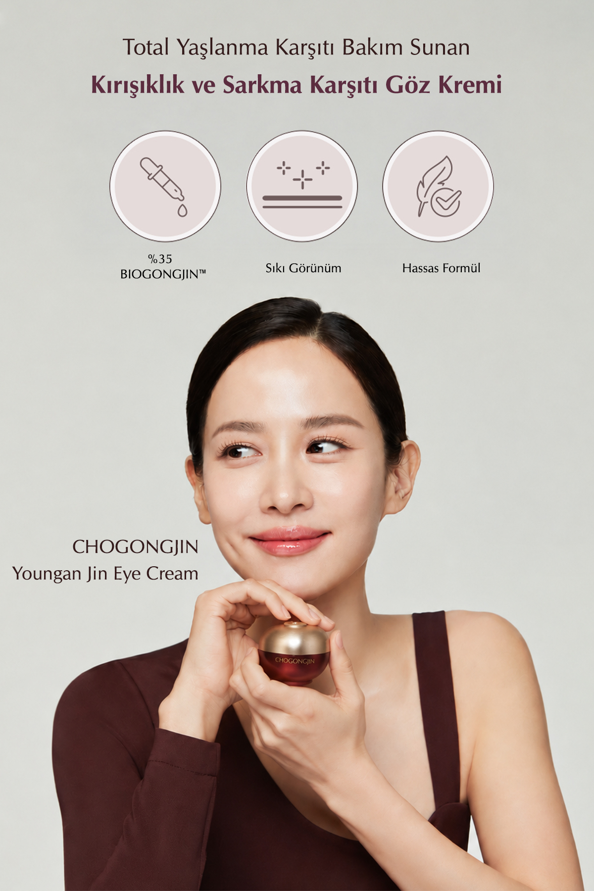 Total Yaşlanma ve Kırışıklık Karşıtı Bakım Sunan Göz Kremi CHOGONGJIN Youngan Jin Eye Cream — 6651 — تصویر 2 از 6