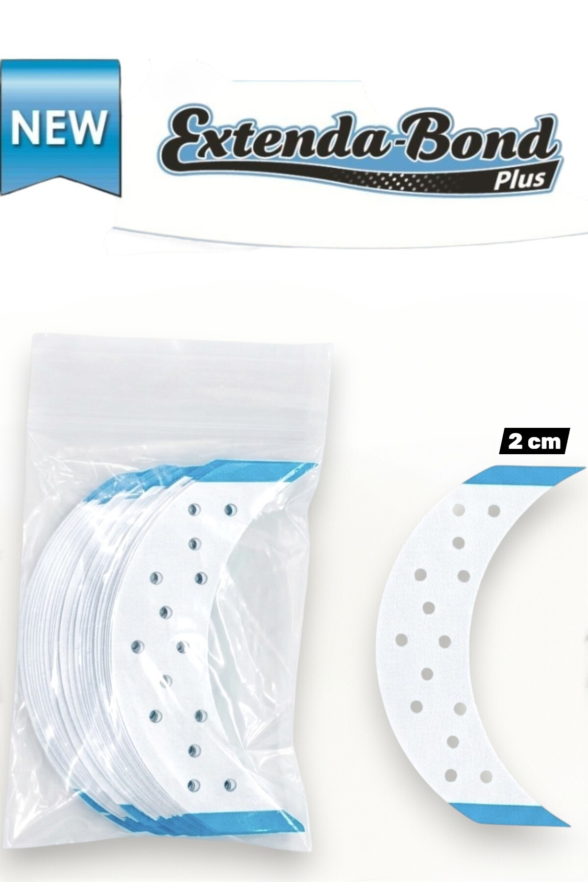 Walker Tape E-Bond Plus Mavi Delikli Protez Saç Bandı CC Contour (2 CM-7,50CM) 36 Adet — EBP CC