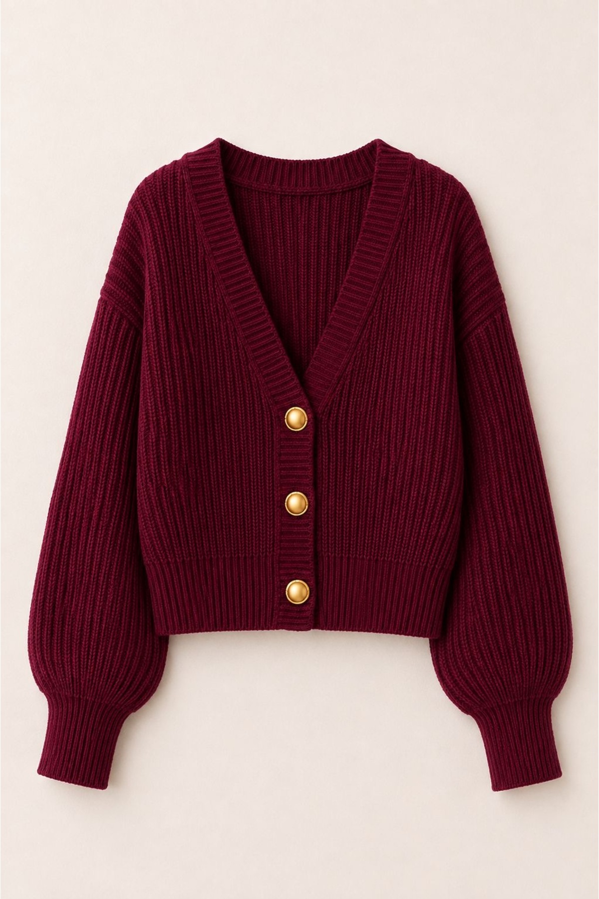YUGA KNİTTİNG Cardigan pentru femei, tricotat reiat de bază, cu detalii cu na...