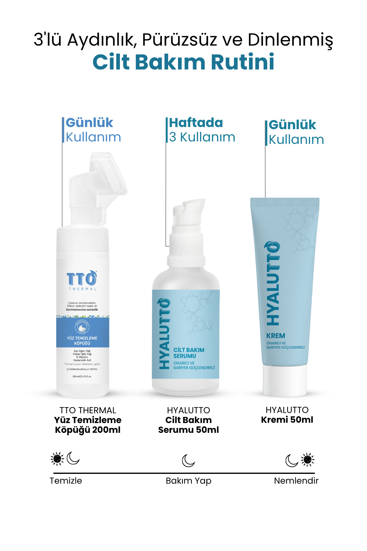 Yüz Serumu Onarıcı Bariyer Destekleyici 30 ml Hyaluronik Asit Hyalutto Cilt Bakımı — 8684576003195 — تصویر 6 از 8