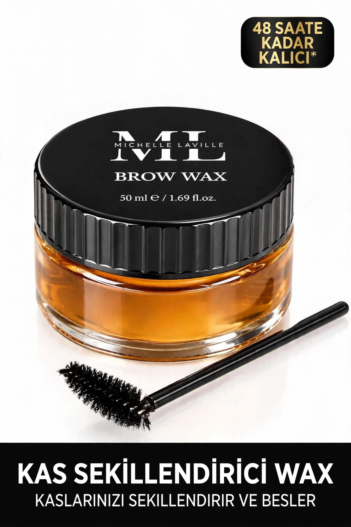 Kaş Sabitleyici Wax 50 ml | Güçlü Kaş Şekillendirici Brow Wax | Kaş Jeli | Lamination Etkili | Keratin & Biberiye Yağlı | 48 Saat Kalıcı — رنگارنگ 27727272828