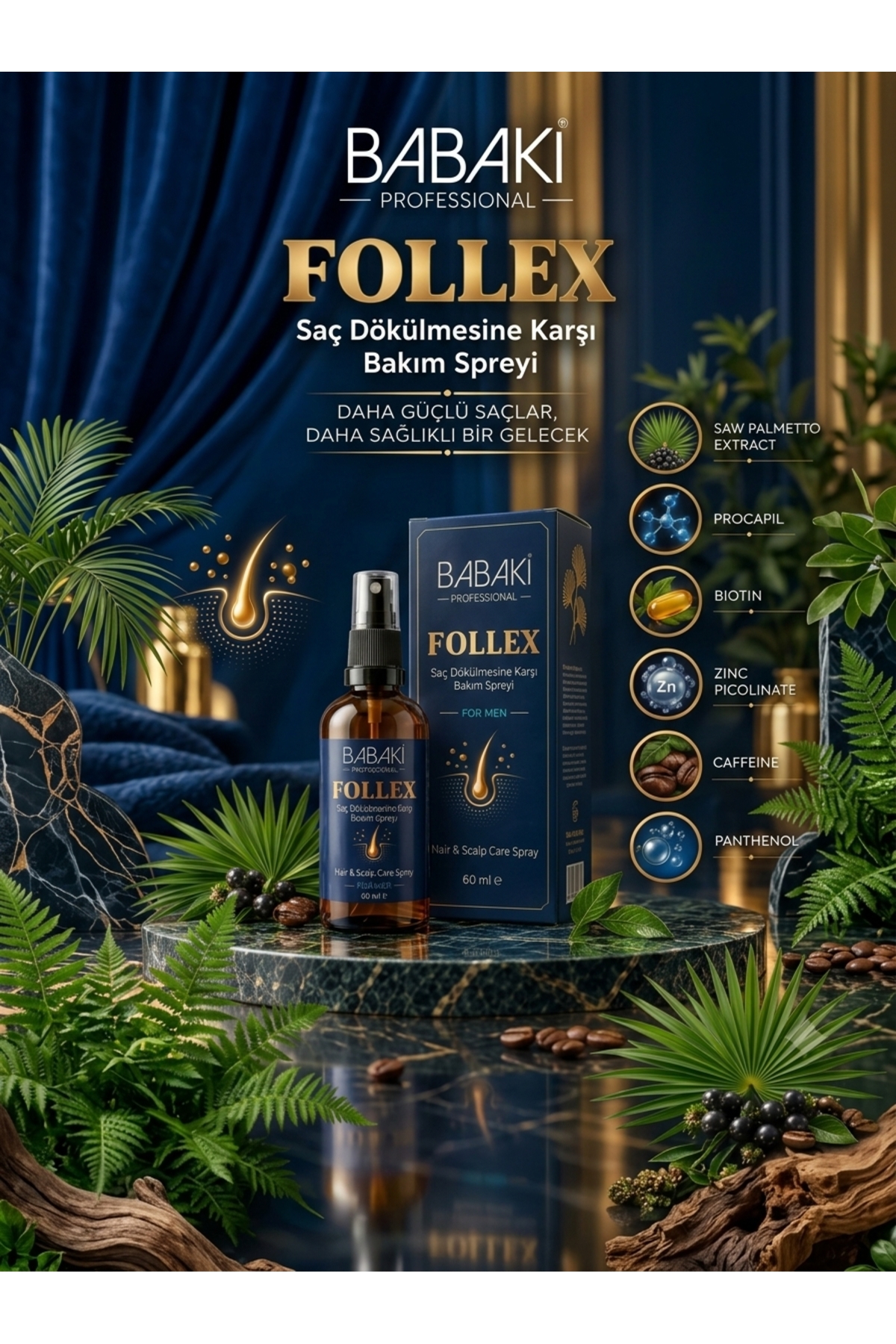 Professional Follex Saç Dökülmesine Karşı Bakım Spreyi — follex men — تصویر 2 از 7