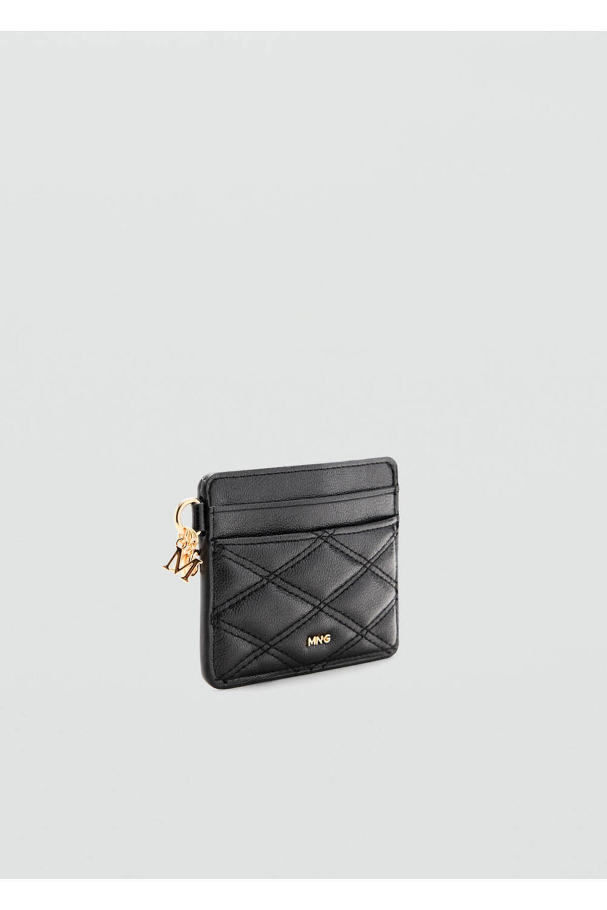 Metalize charm detaylı dolgulu kartlık