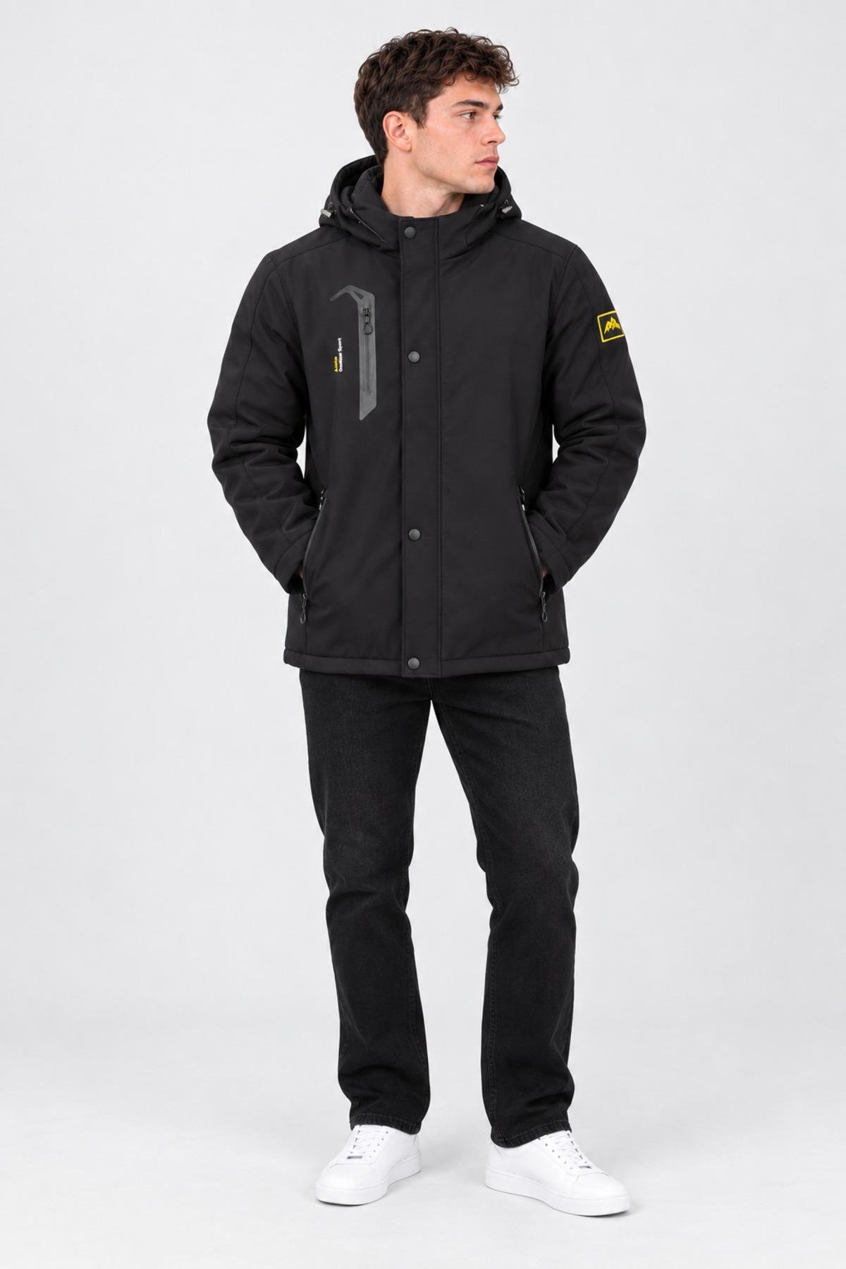 Su ve Rüzgar Geçirmez Outdoor Softshell Kışlık Mont PLDP 3014_50510-1 — رنگارنگ — تصویر 5 از 7