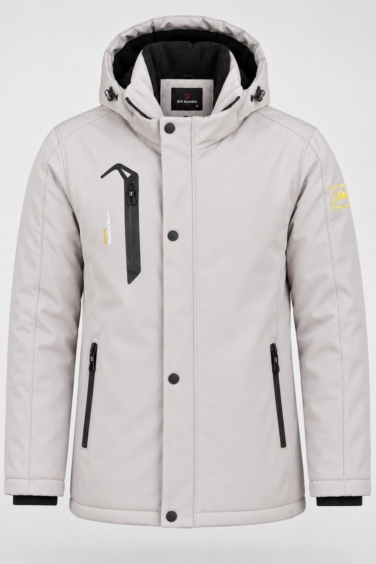 Su ve Rüzgar Geçirmez Outdoor Softshell Kışlık Mont PLDP 3014_50510-1 — رنگارنگ