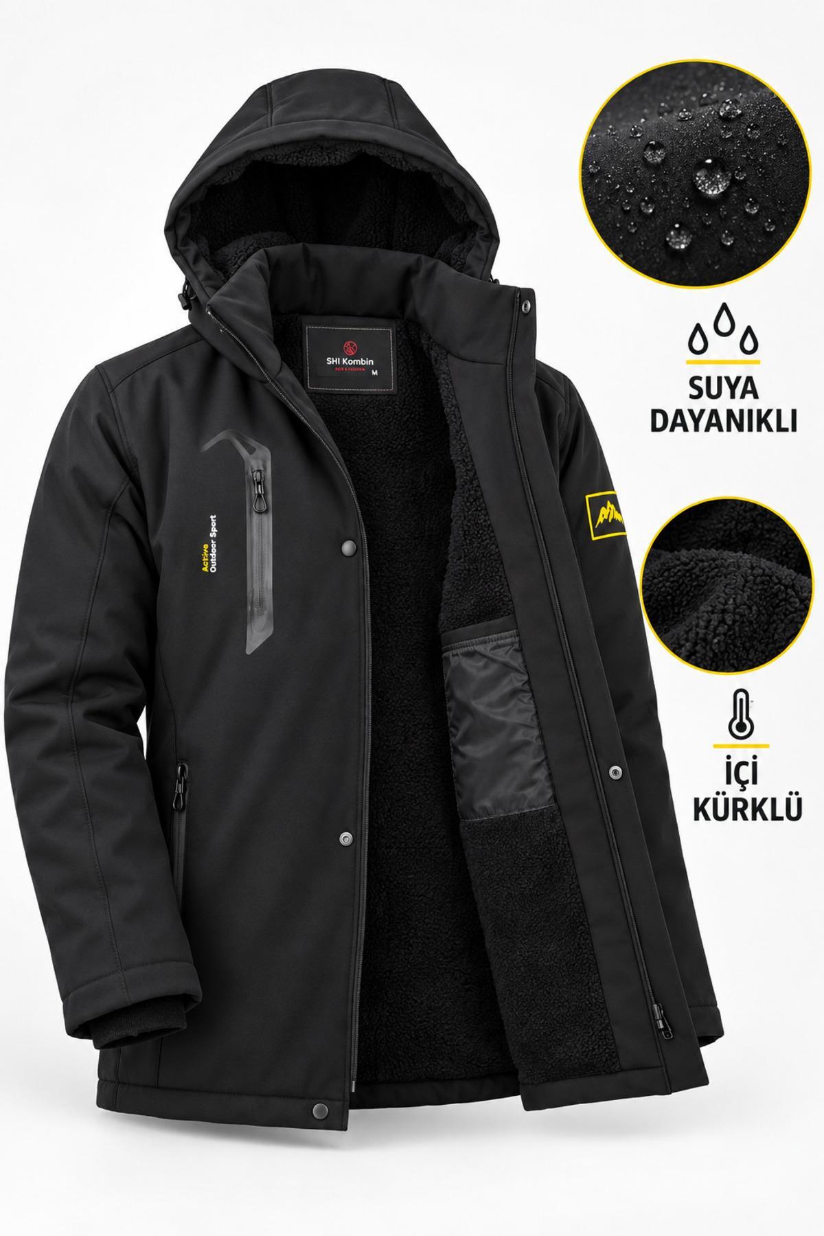Su ve Rüzgar Geçirmez Outdoor Softshell Kışlık Mont PLDP 3014_50510-1 — رنگارنگ — تصویر 3 از 7