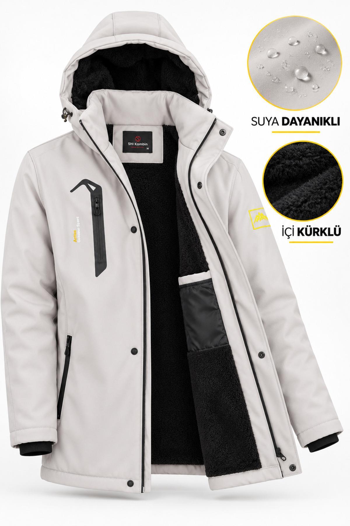 Su ve Rüzgar Geçirmez Outdoor Softshell Kışlık Mont PLDP 3014_50510-1 — رنگارنگ — تصویر 3 از 7