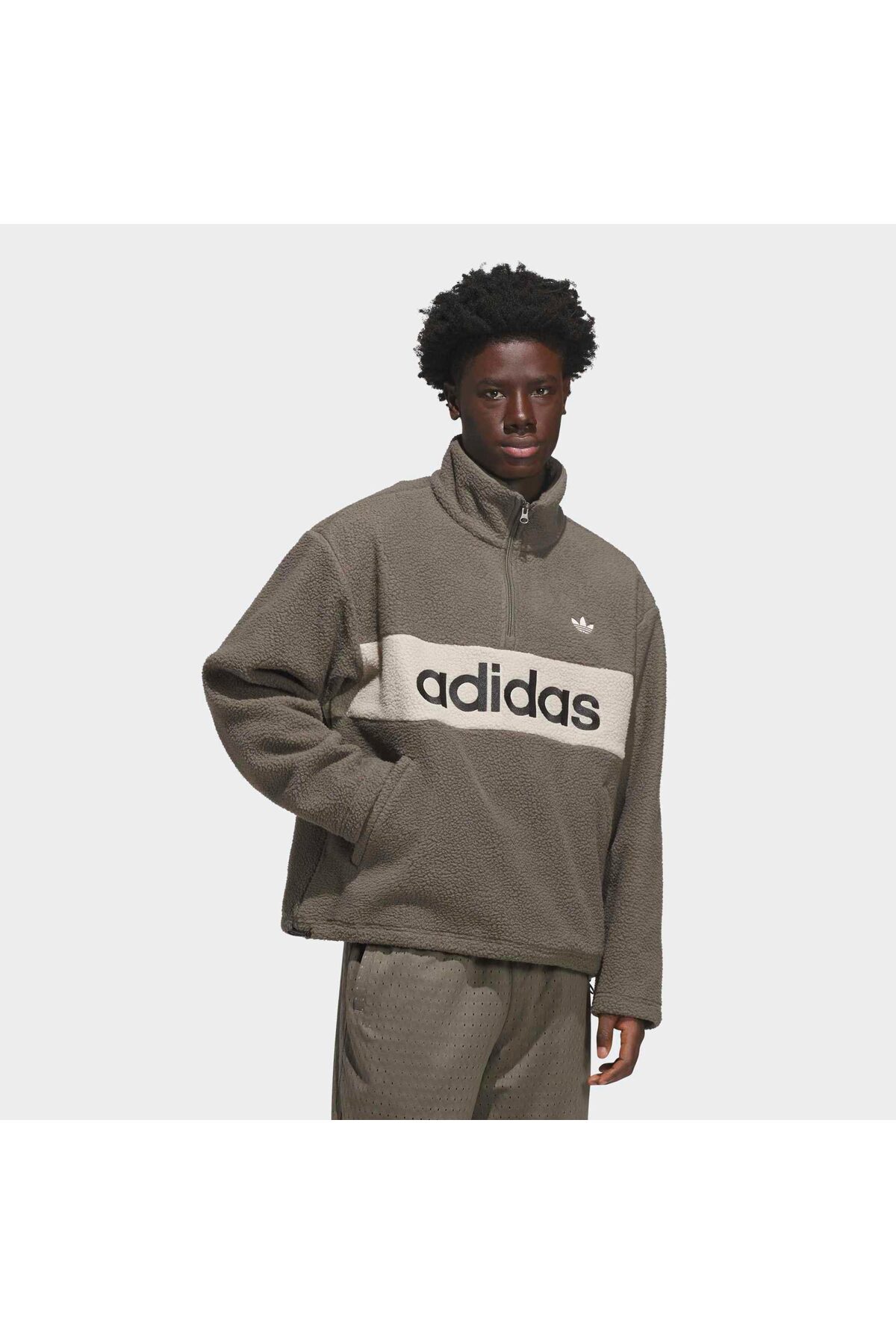 Pf Pullover Unisex Yetişkin Spor Softshell & Polar IB6906 — قهوه‌ای — تصویر 3 از 8